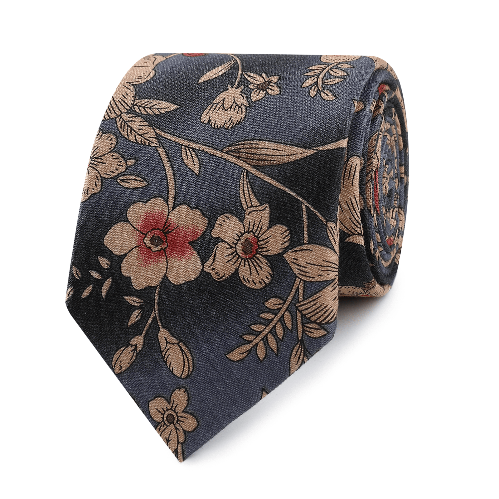 Bordeaux Baroque Floral Skinny Tie