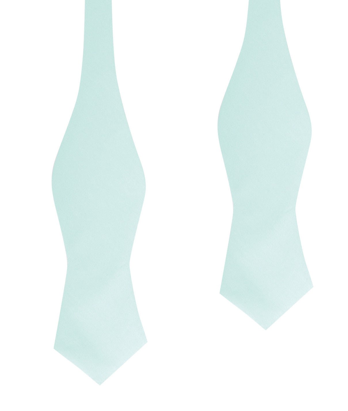 Mint Green Cotton Self Tie Diamond Tip Bow Tie