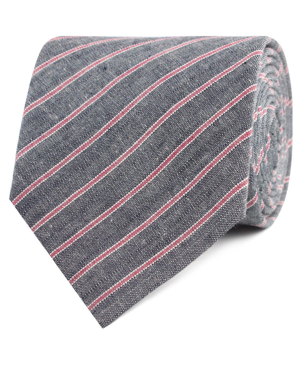 Cherry Red Pinstripe Tie