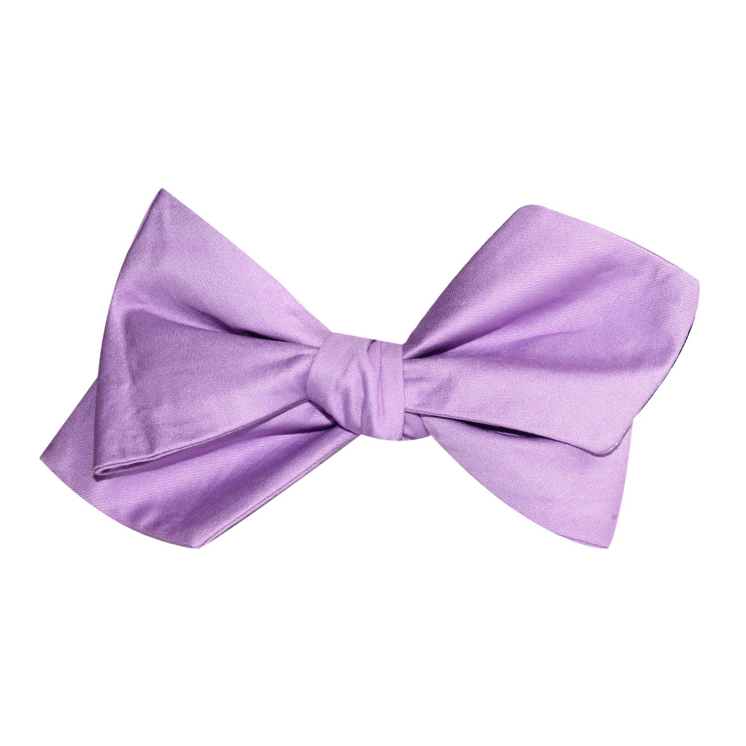 Lilac Purple Cotton Self Tie Diamond Tip Bow Tie