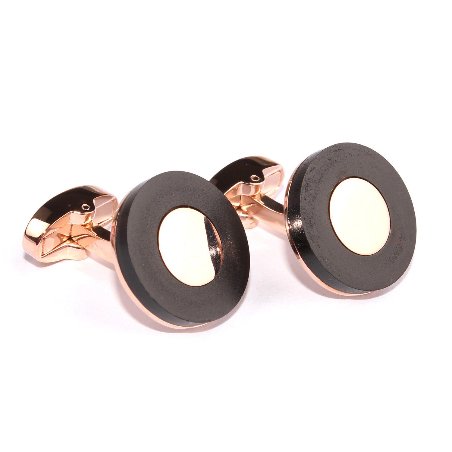 The Kingsman Black and Rose Gold Cufflinks