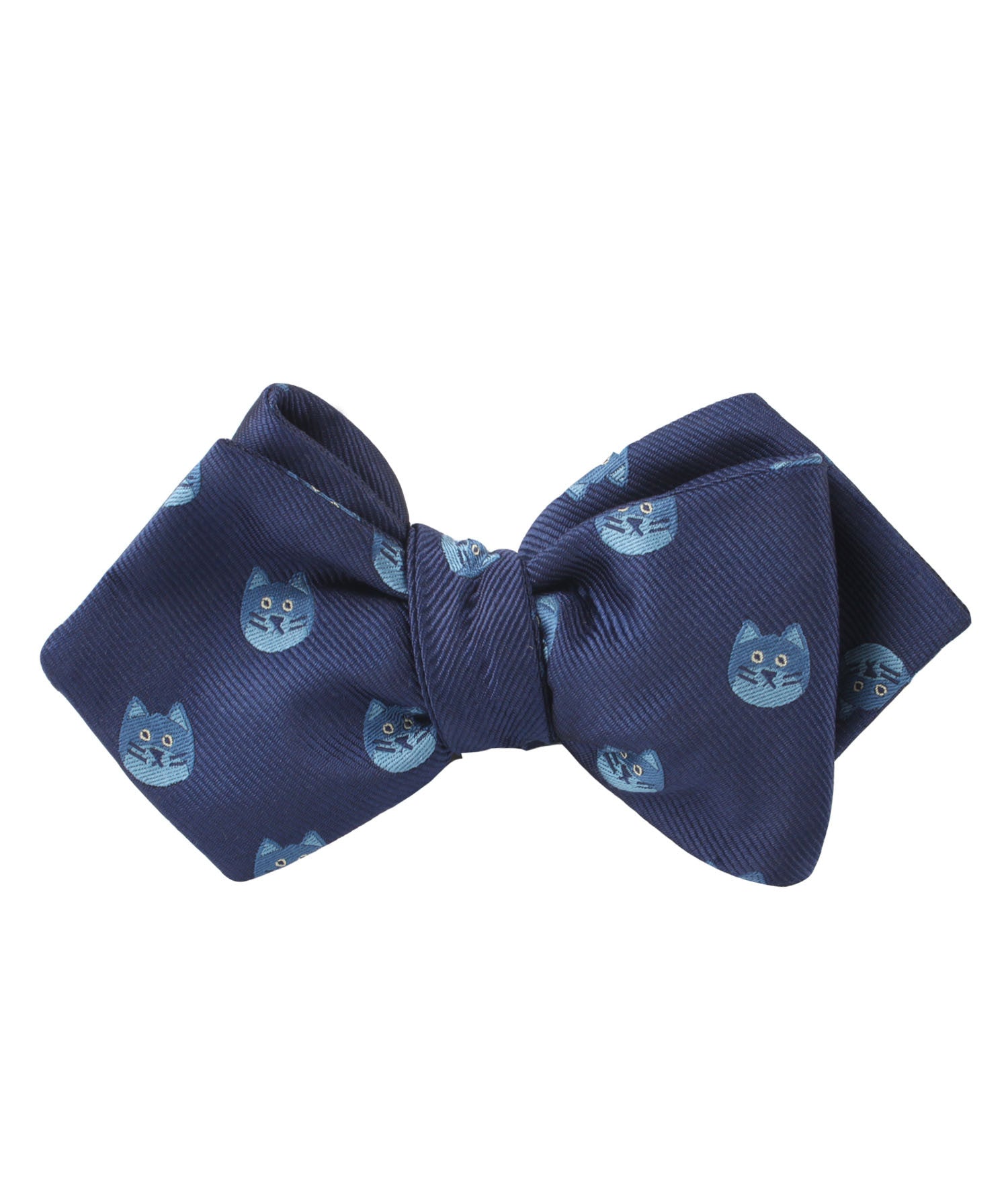 Cheshire Cat Face Diamond Self Bow Tie