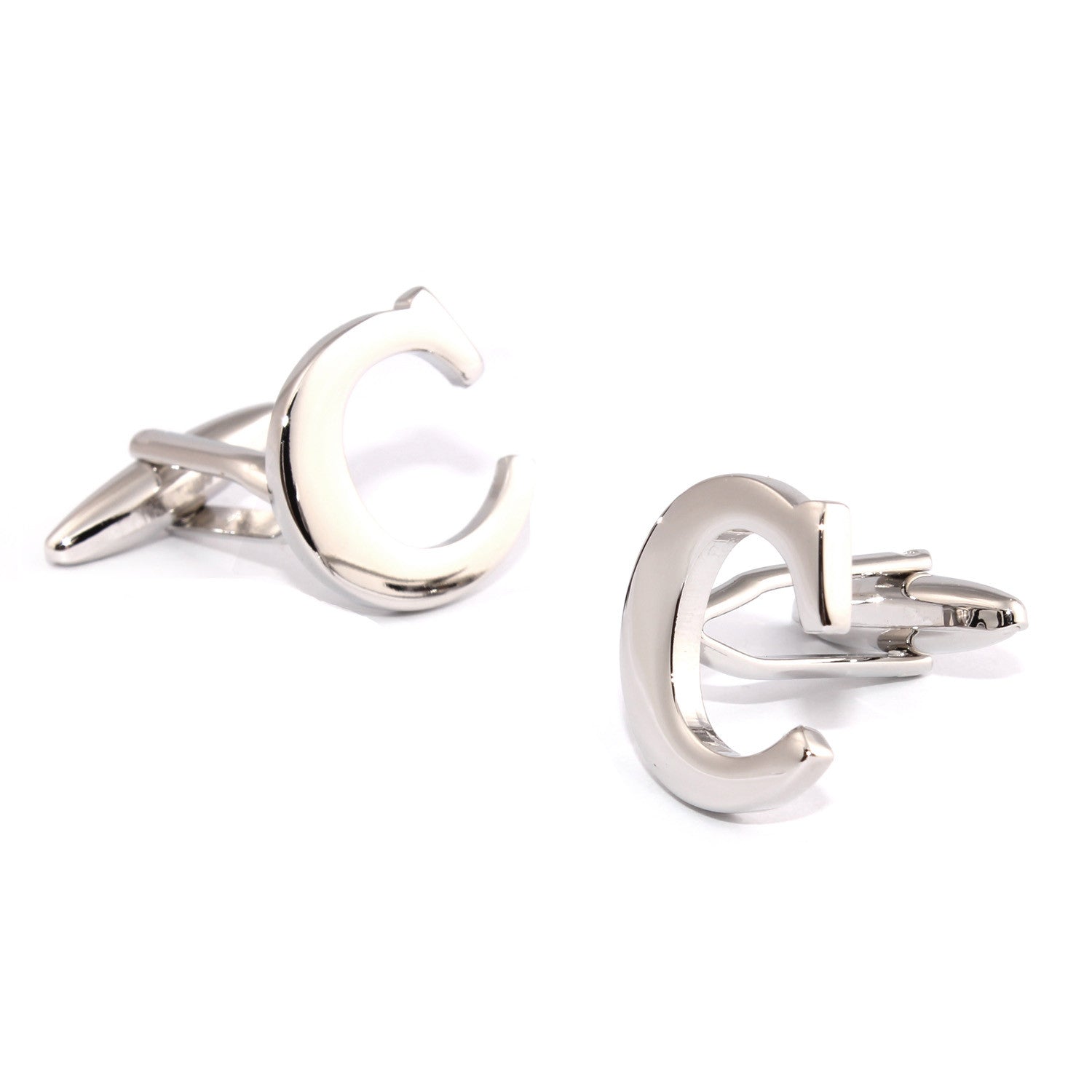 Letter C Silver Cufflinks