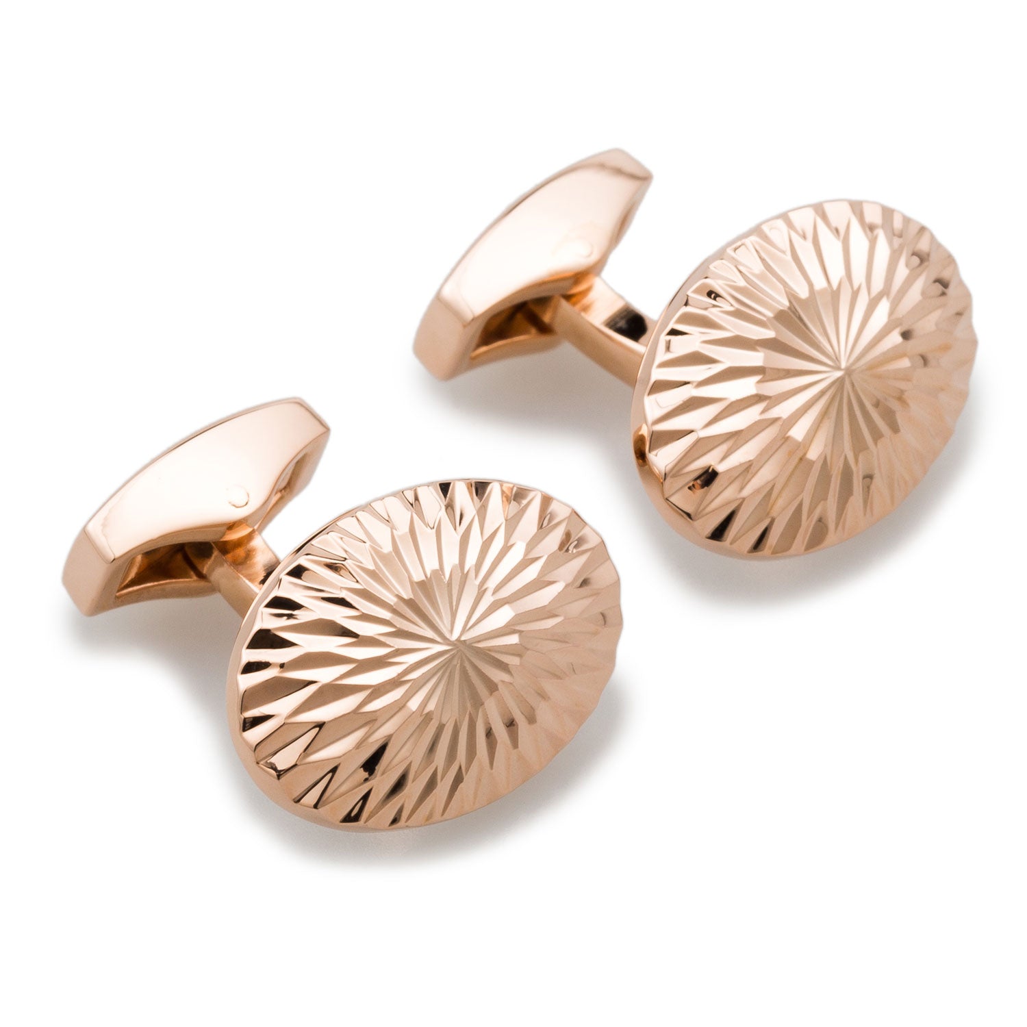 James Watt Rose Gold Cufflinks