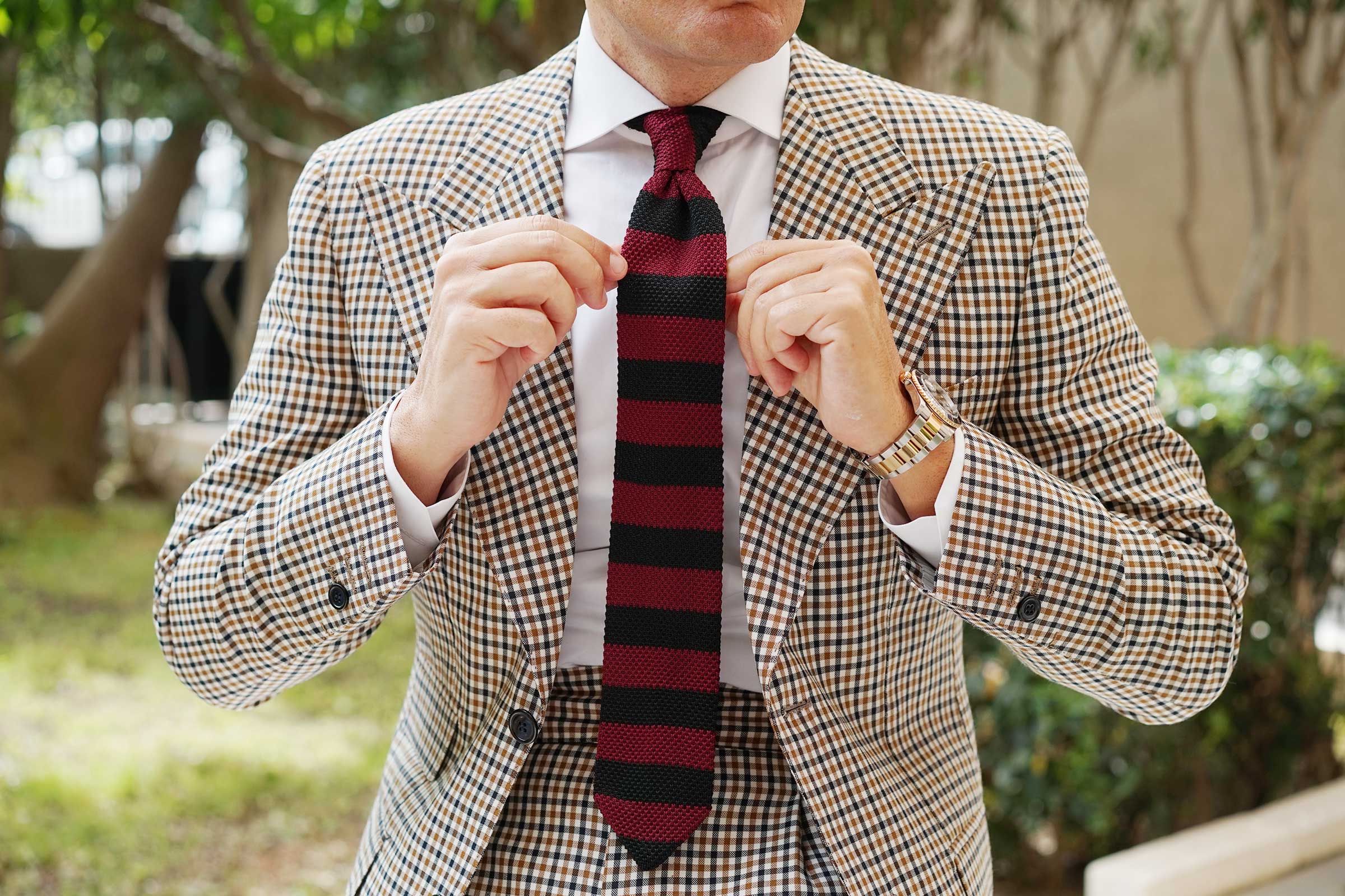 Nova Striped Knitted Tie