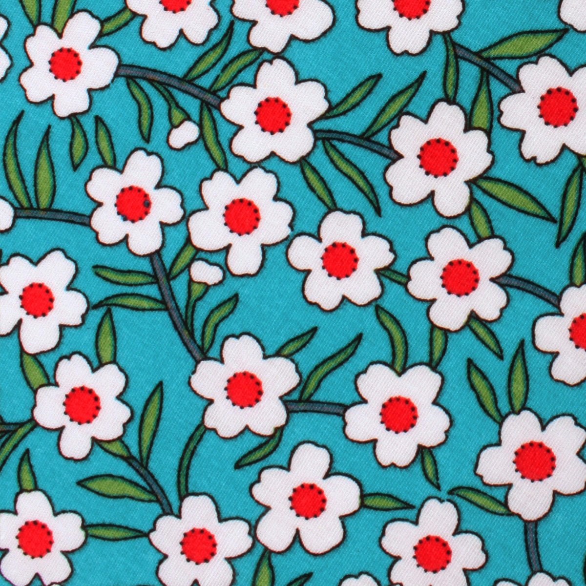 Fabric Swatch (Y268) - Maldivian Turquoise Floral