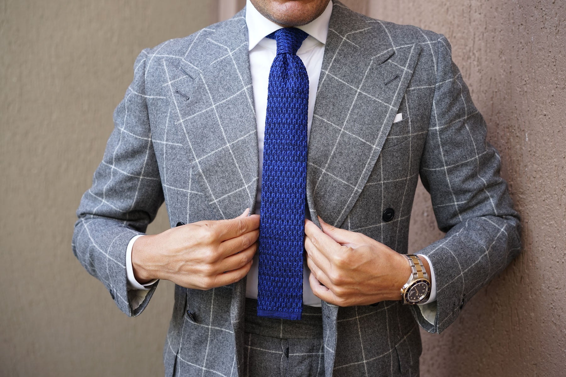 Escobar Blue Knitted Tie