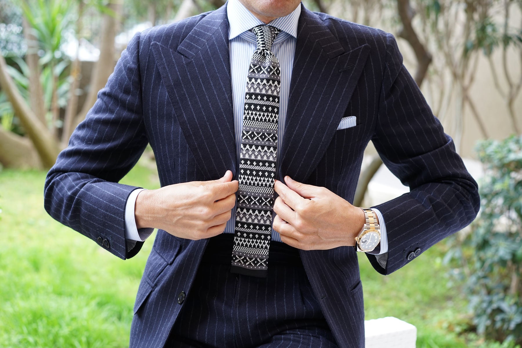 Mr Hartman Black Knitted Tie