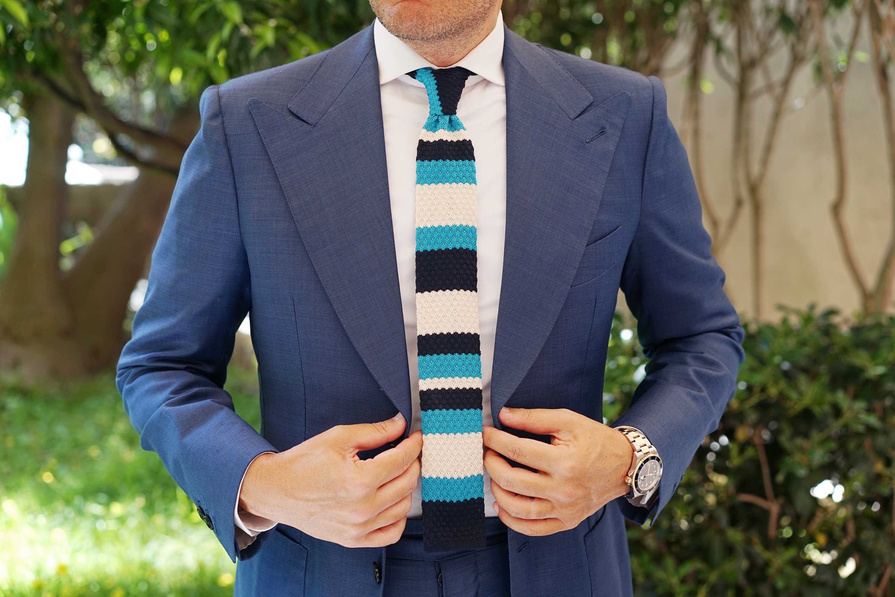 Sinatra Blue Knitted Tie