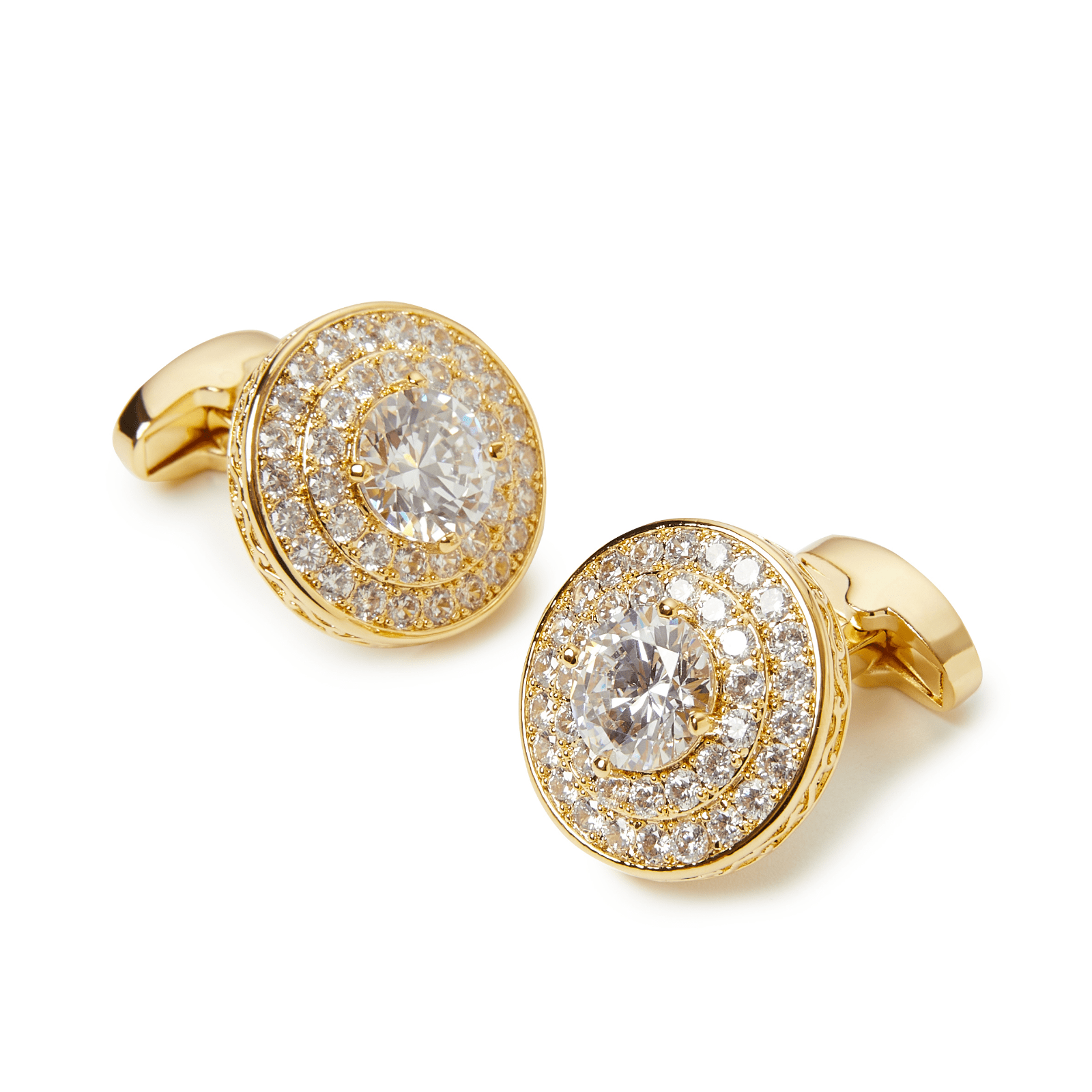 Geneva Crystal Halo Cufflinks