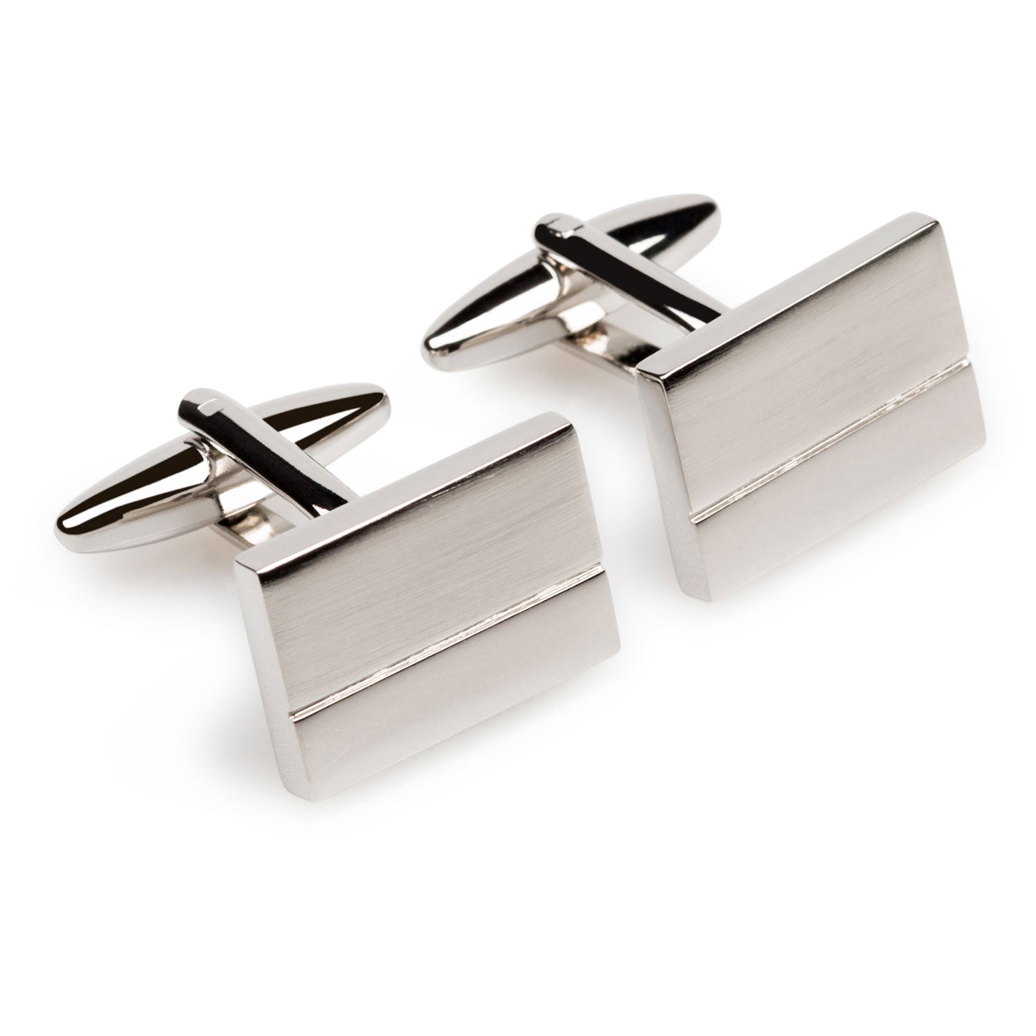 Franklin Roosevelt Silver Rectangle Cufflinks