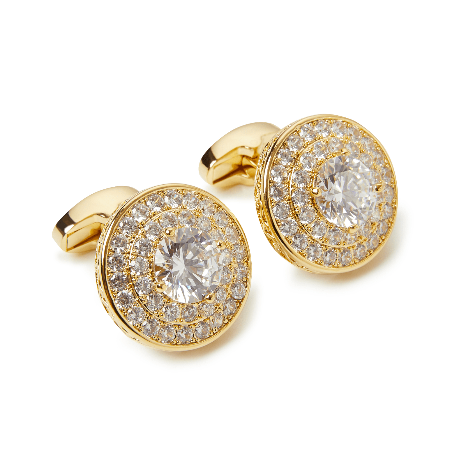 Geneva Crystal Halo Cufflinks