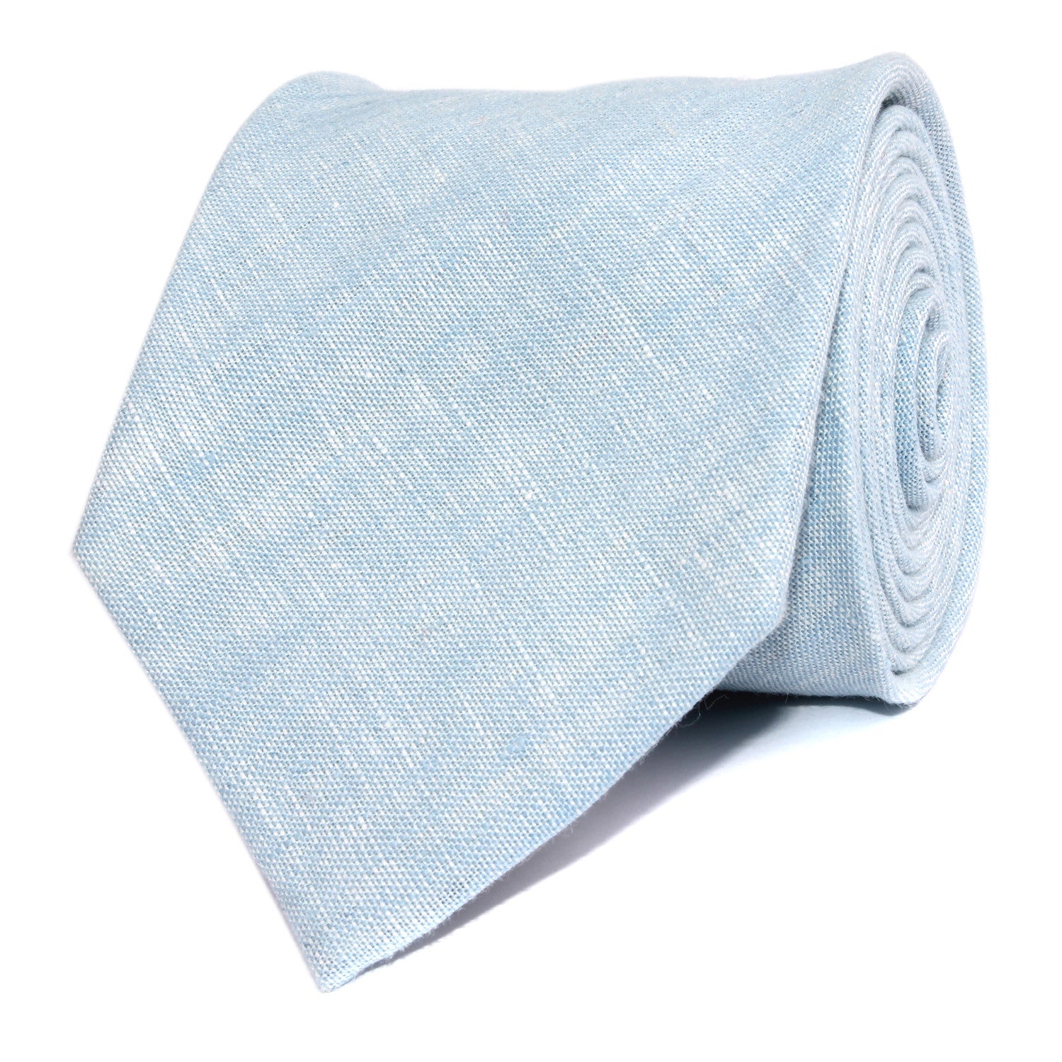 Light Blue Linen Chambray Necktie