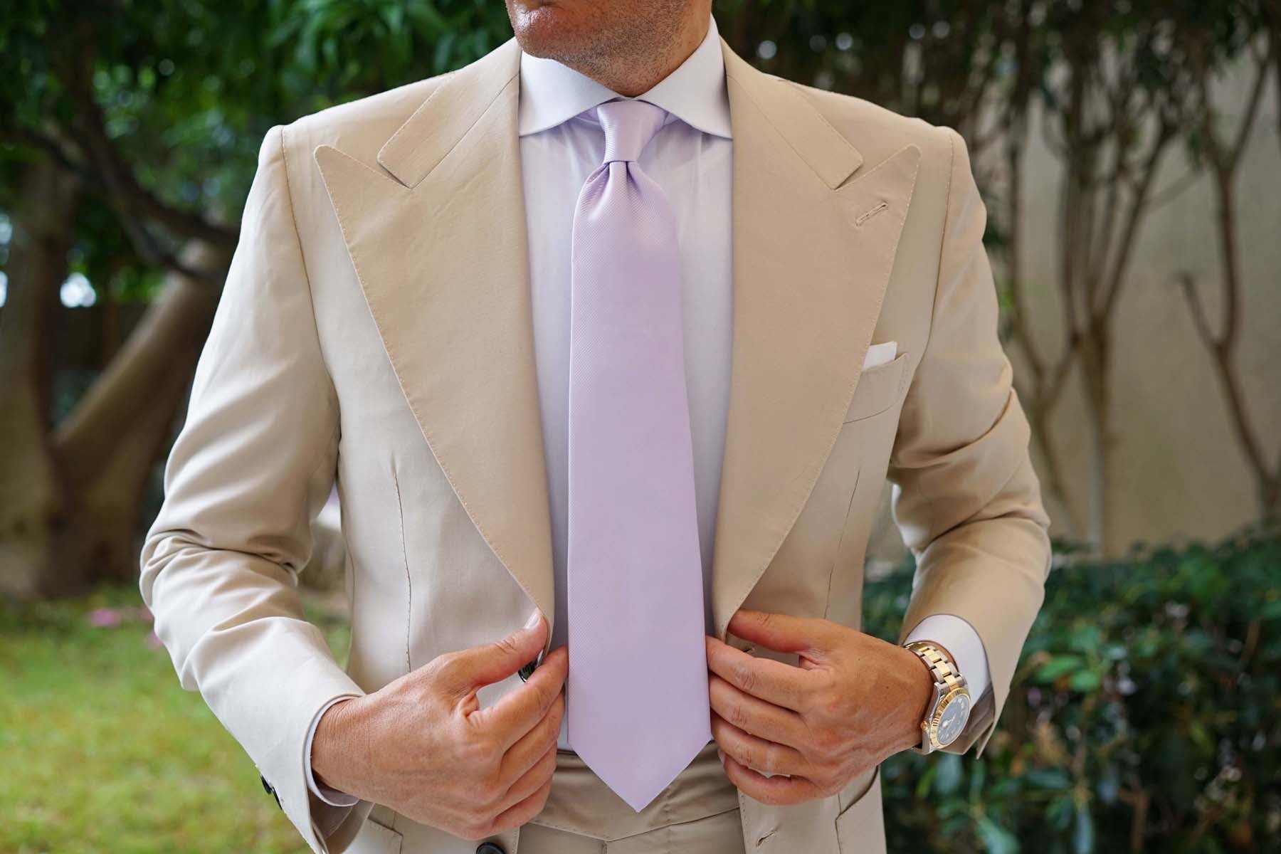 Light Lavender Twill Necktie