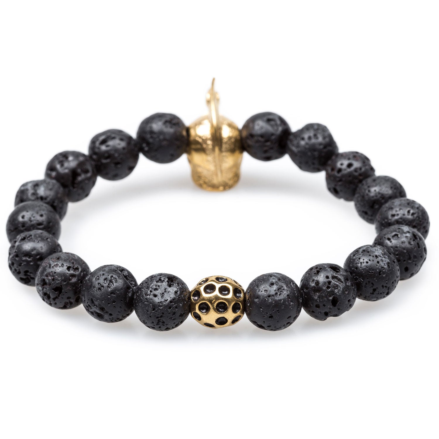 Volcanic Rock Gold Warrior Bracelet