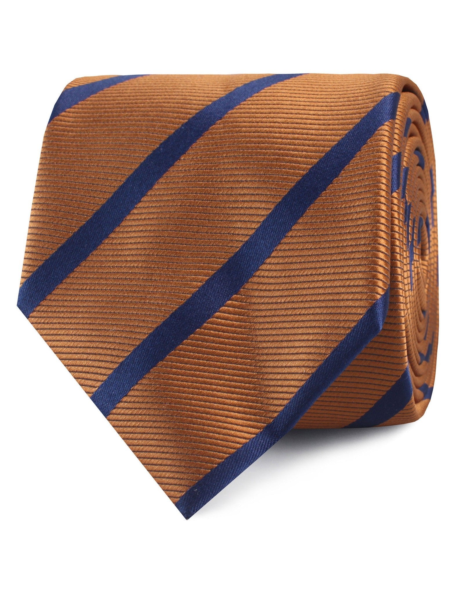 Golden Brown Pencil Stripe Tie