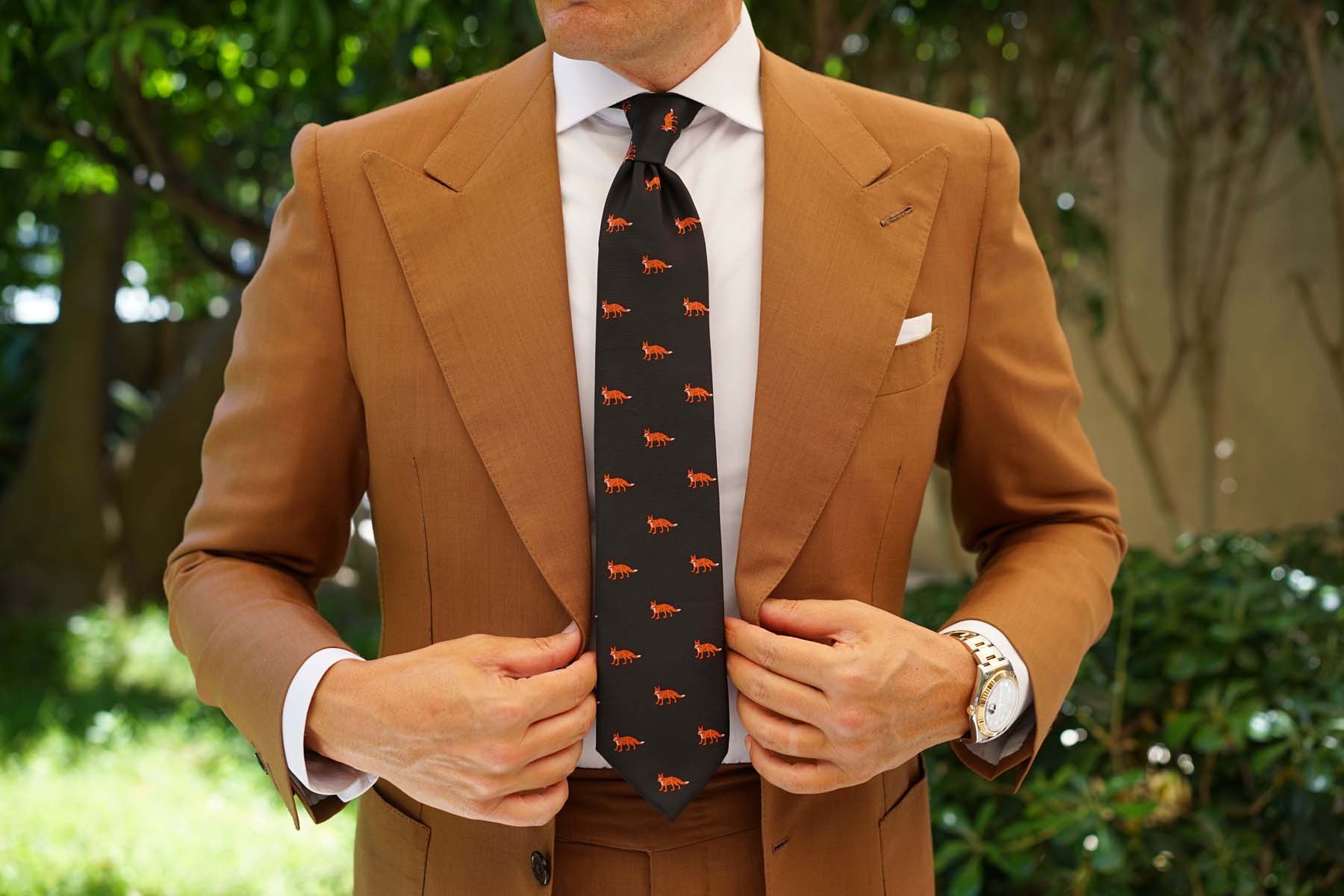 Japanese Ezo Red Fox Necktie