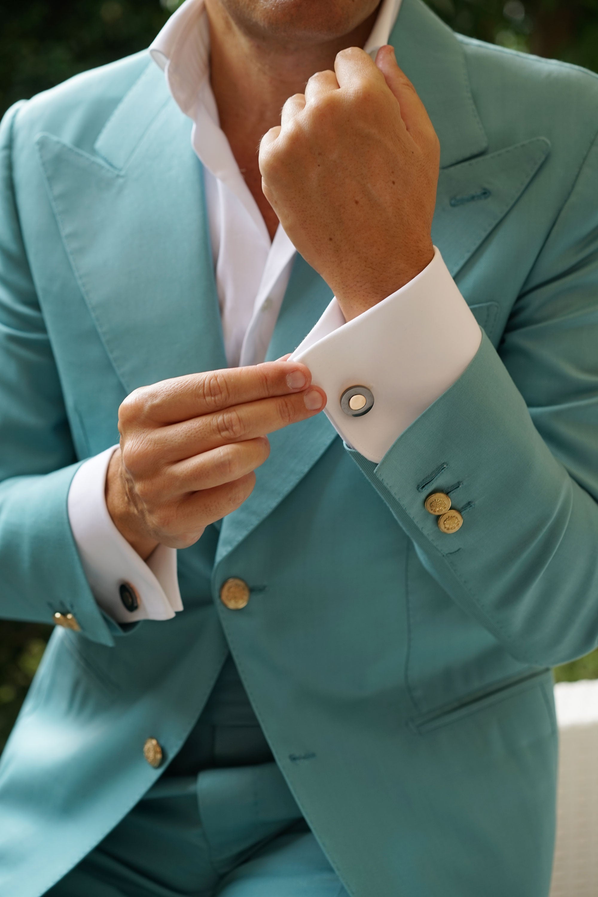 The Kingsman Black and Rose Gold Cufflinks