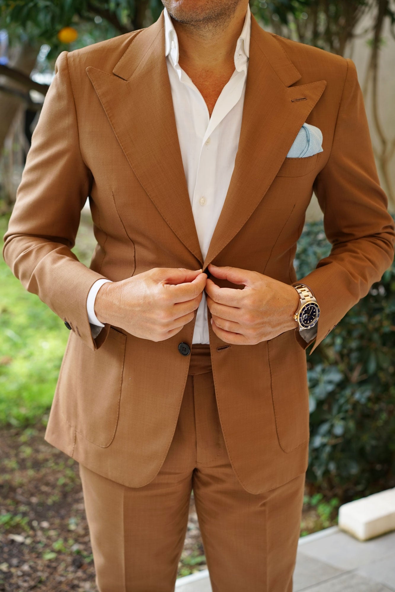 Argentinian Ice Blue Linen Pocket Square