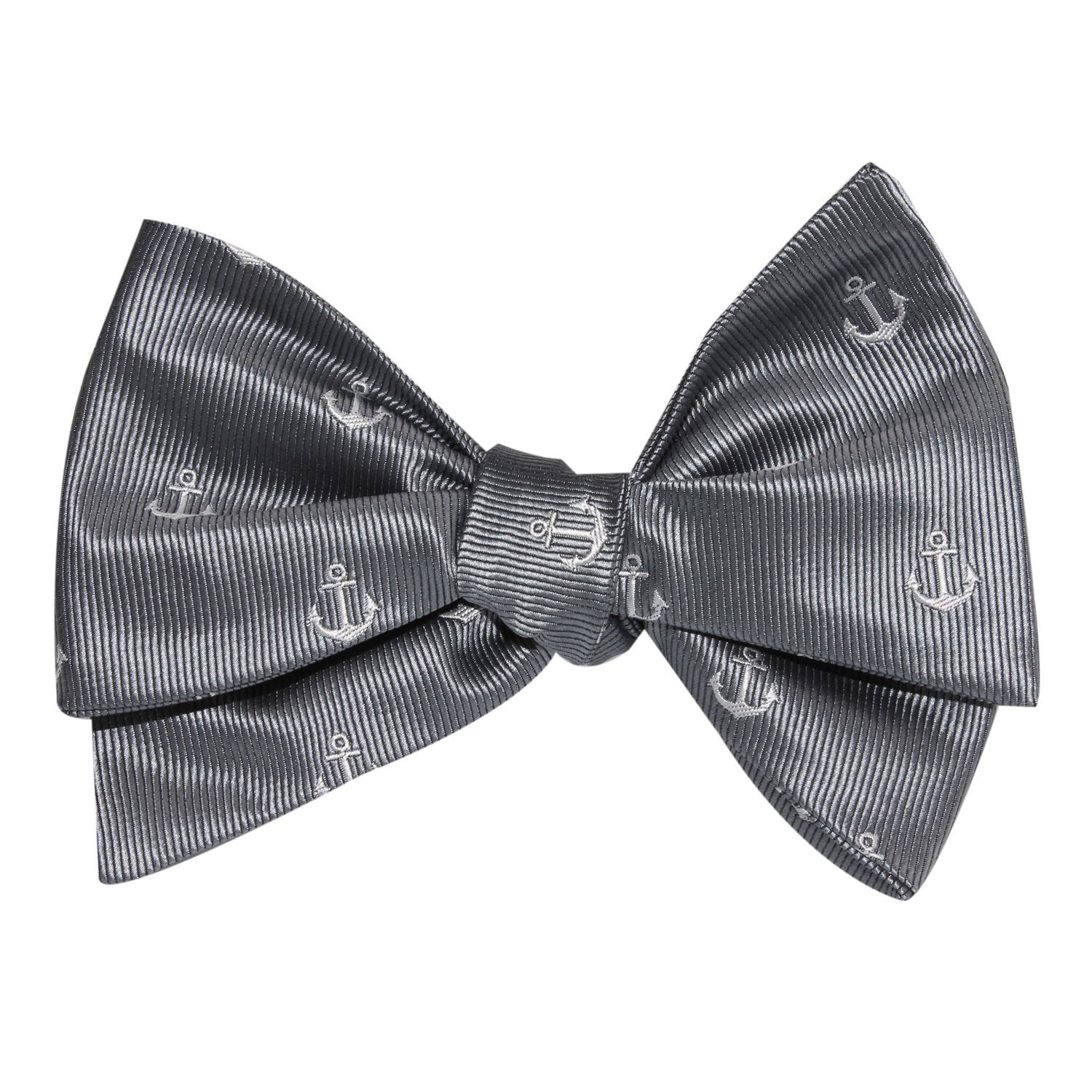 The OTAA Charcoal Grey Anchor Self Tie Bow Tie