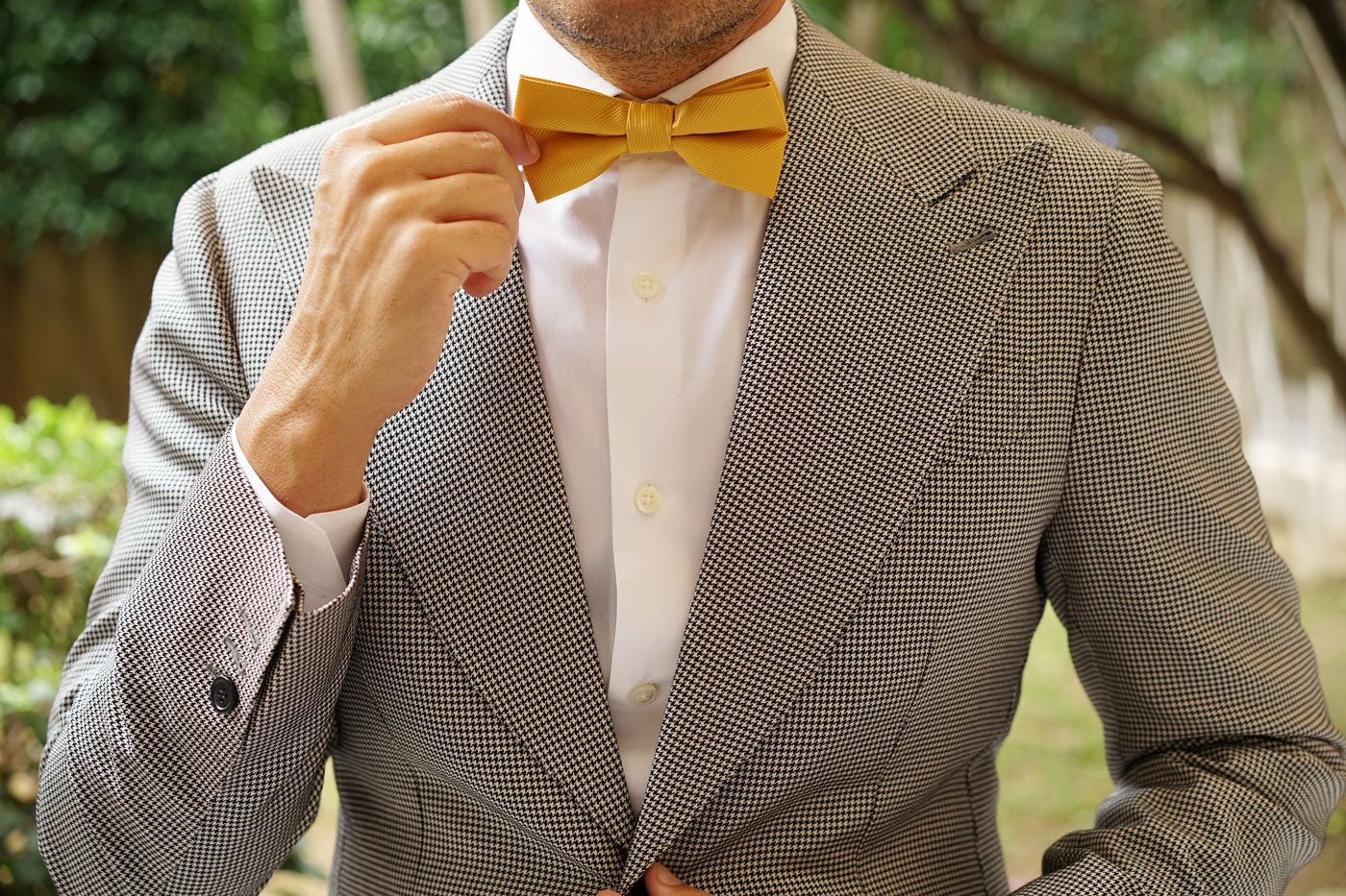 Honey Gold Yellow Twill Bow Tie