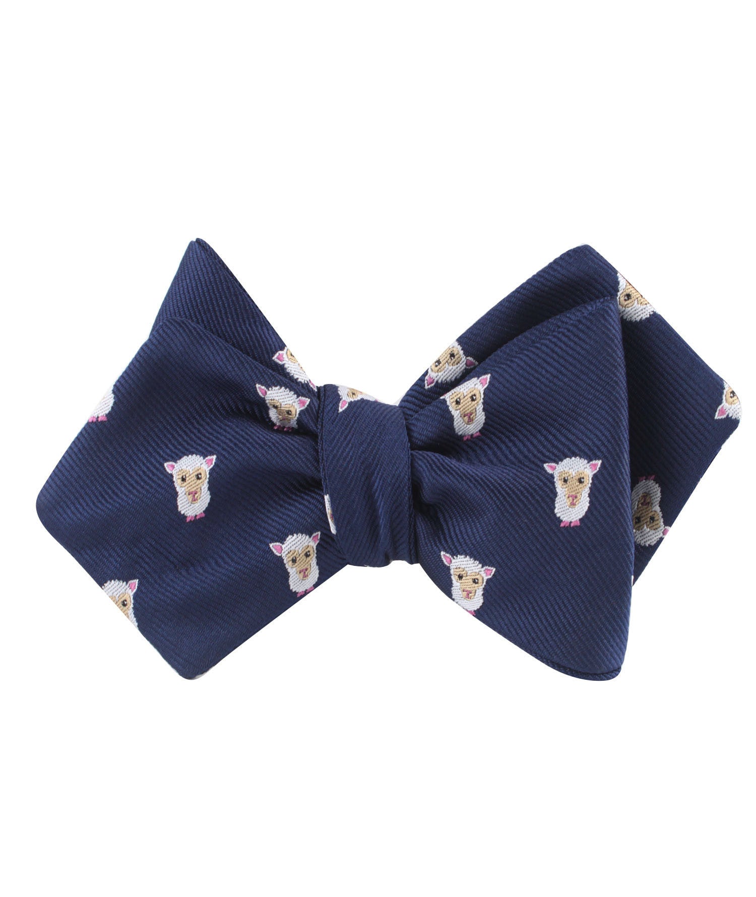 White Sheep Diamond Self Bow Tie