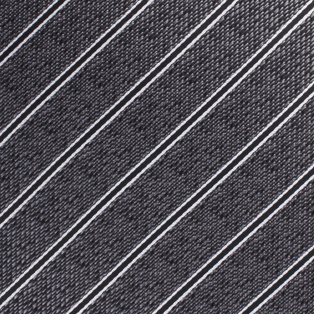 New York Charcoal Striped Skinny Tie