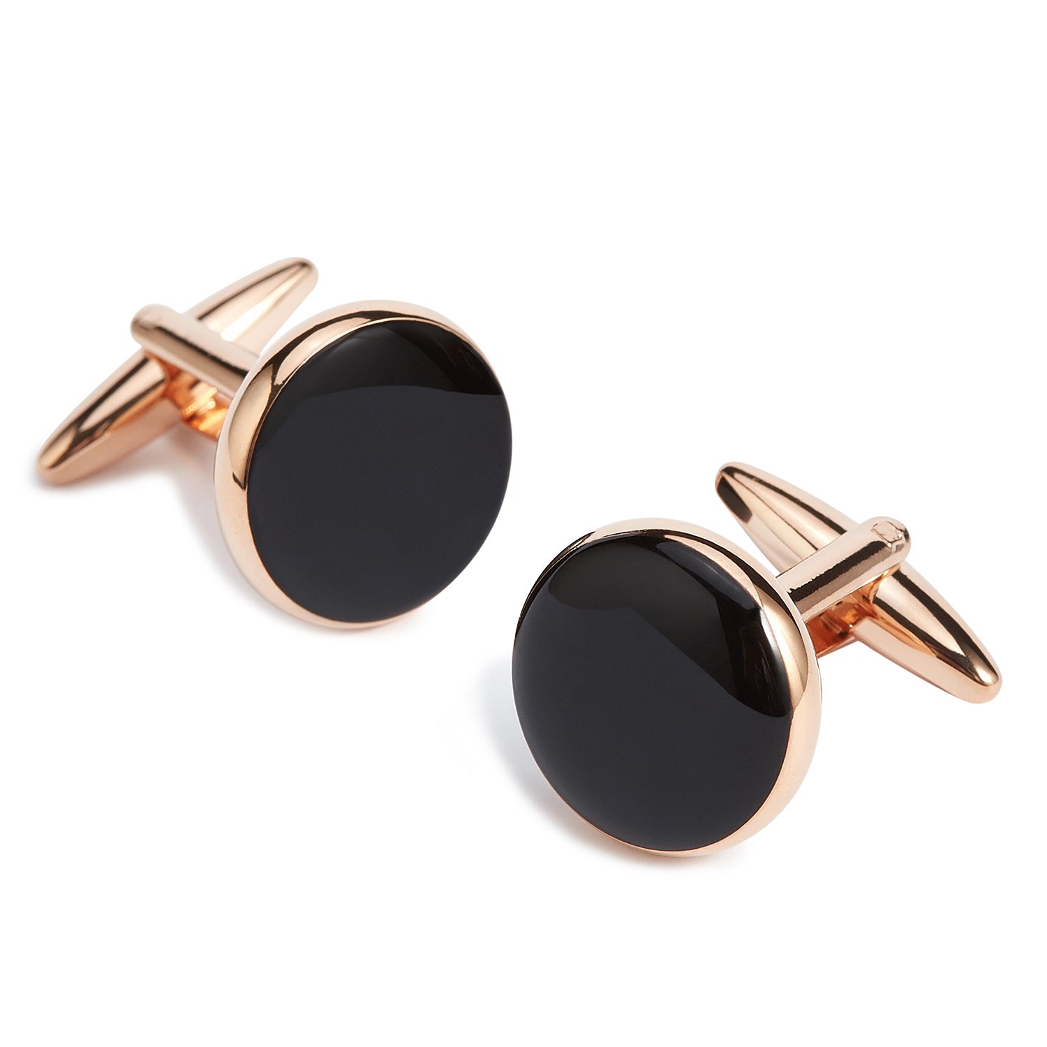 Rehnquist Black and Rose Gold Cufflinks