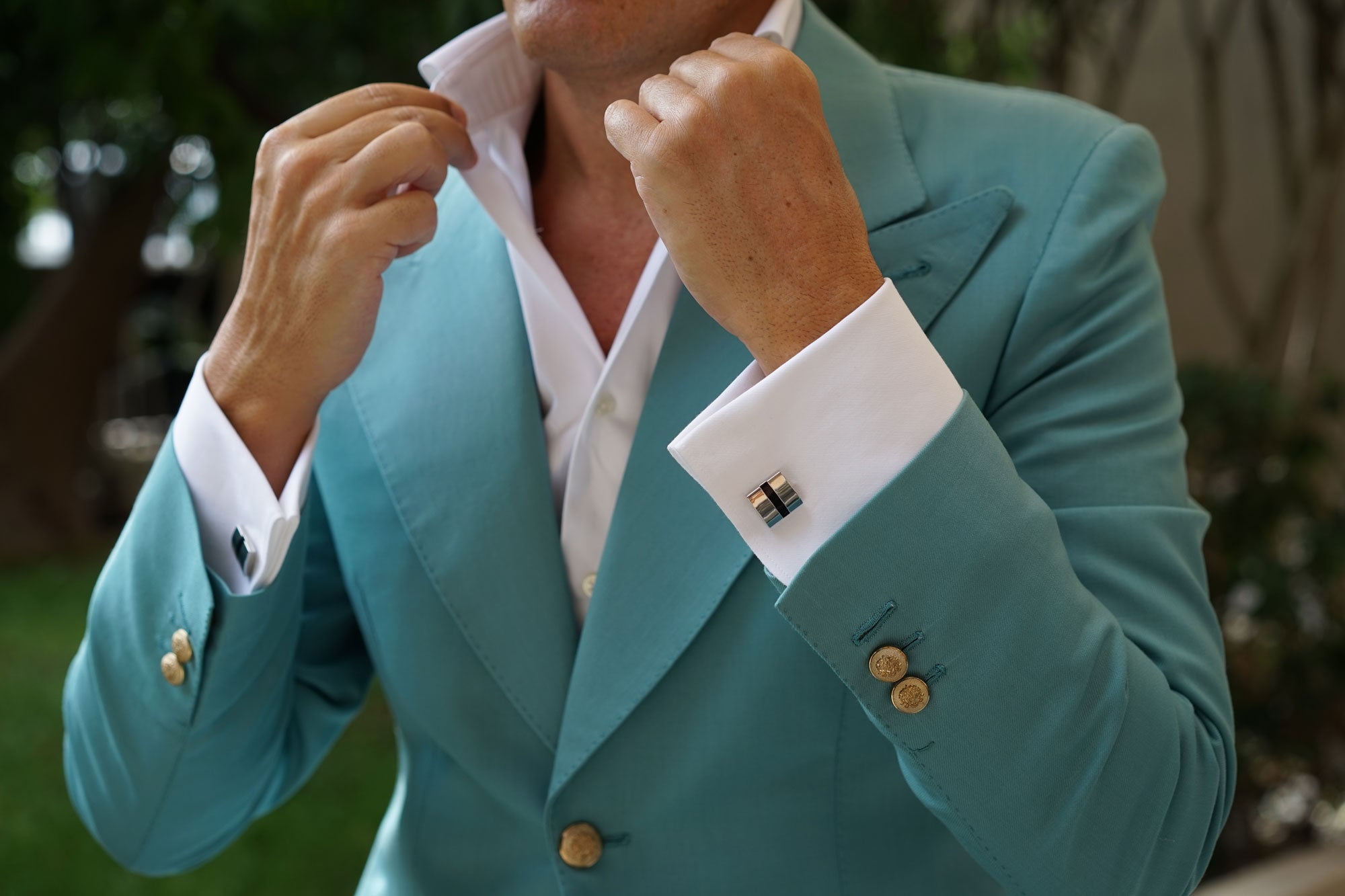 Silver Cyclops Cufflinks