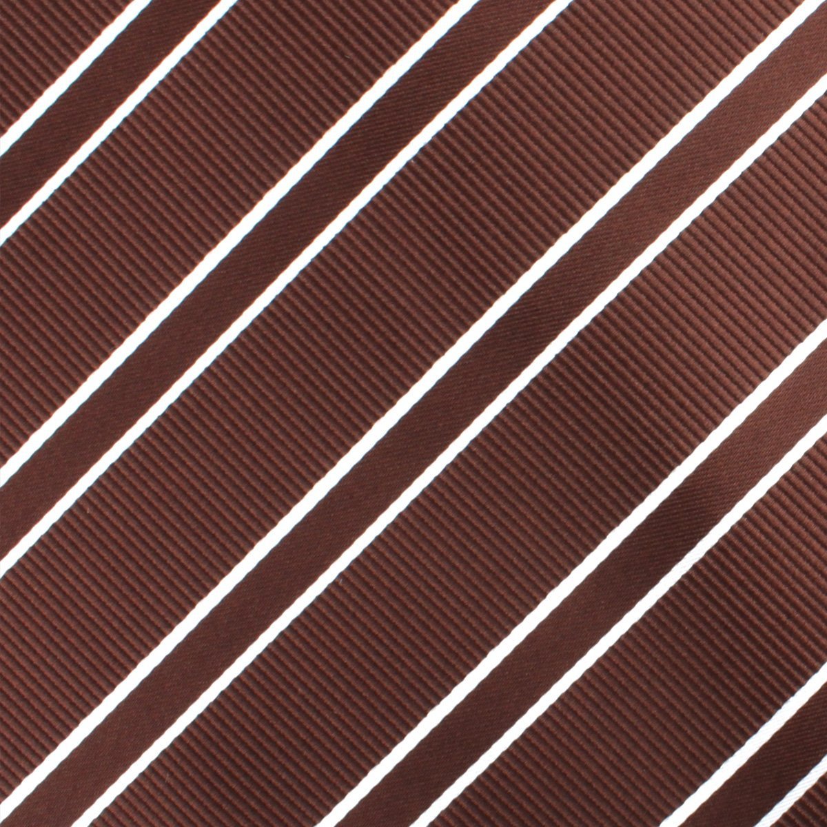 Chocolate Brown Double Stripe Necktie