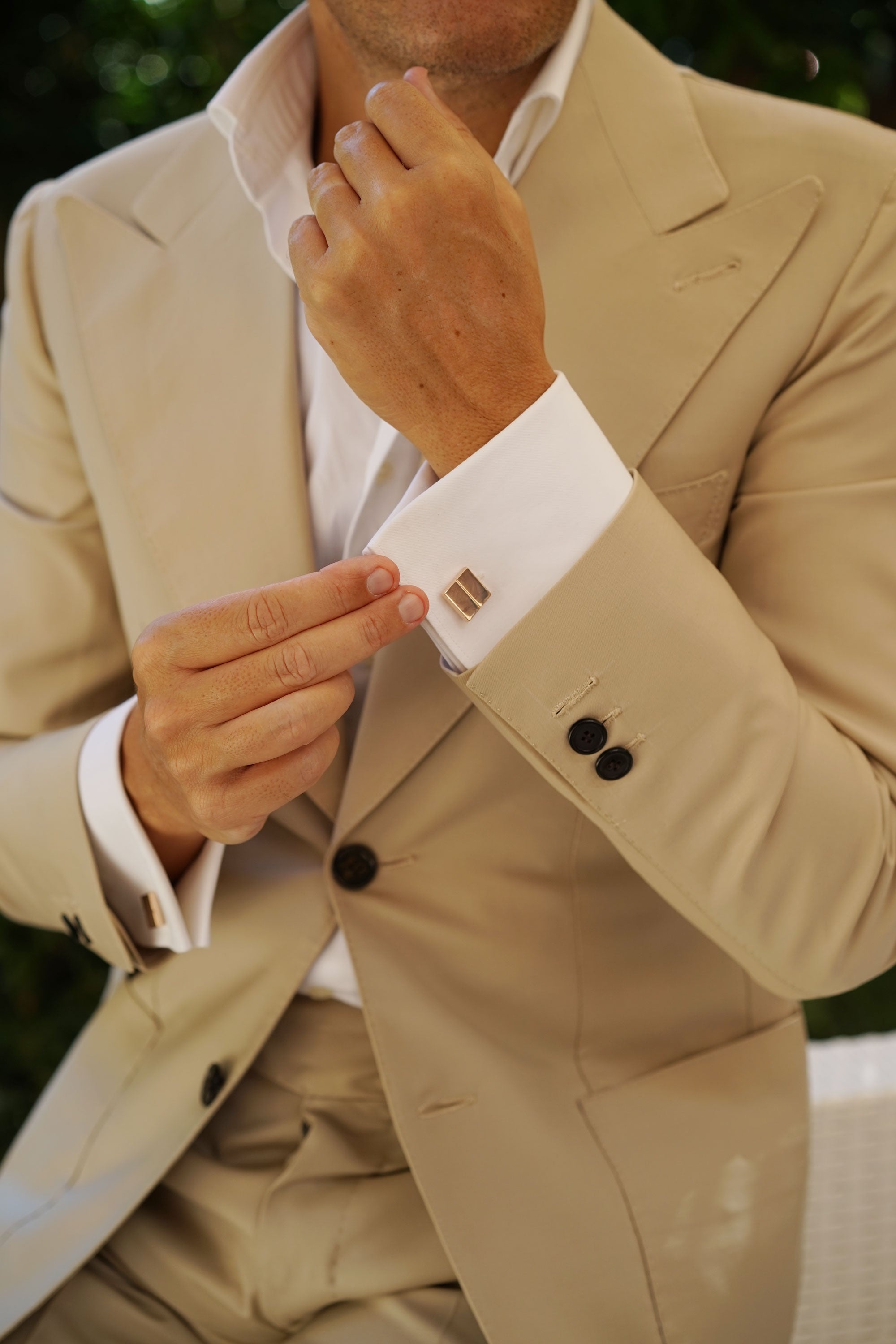 Crown Prince Rose Gold Cufflinks