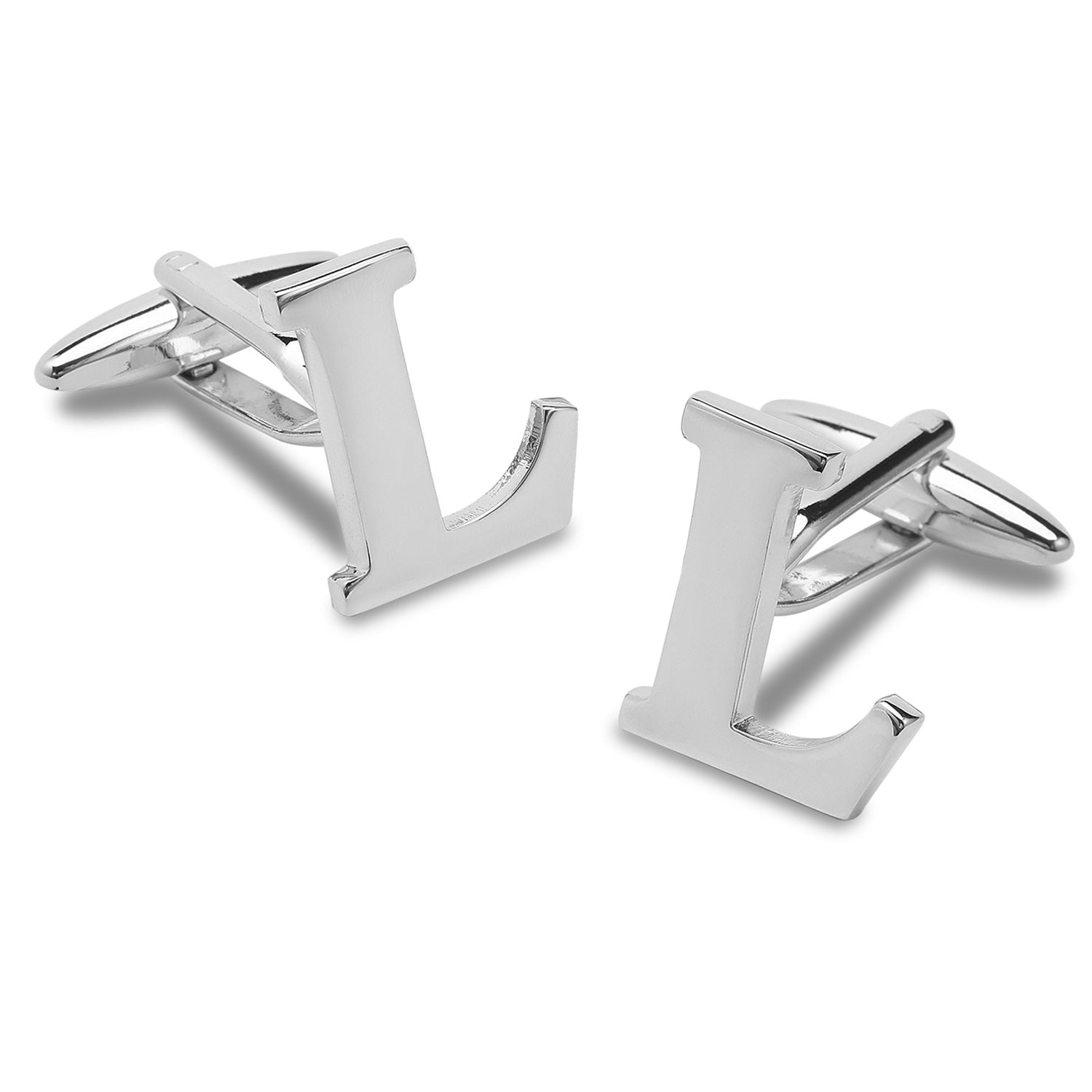 Letter L Silver Cufflinks