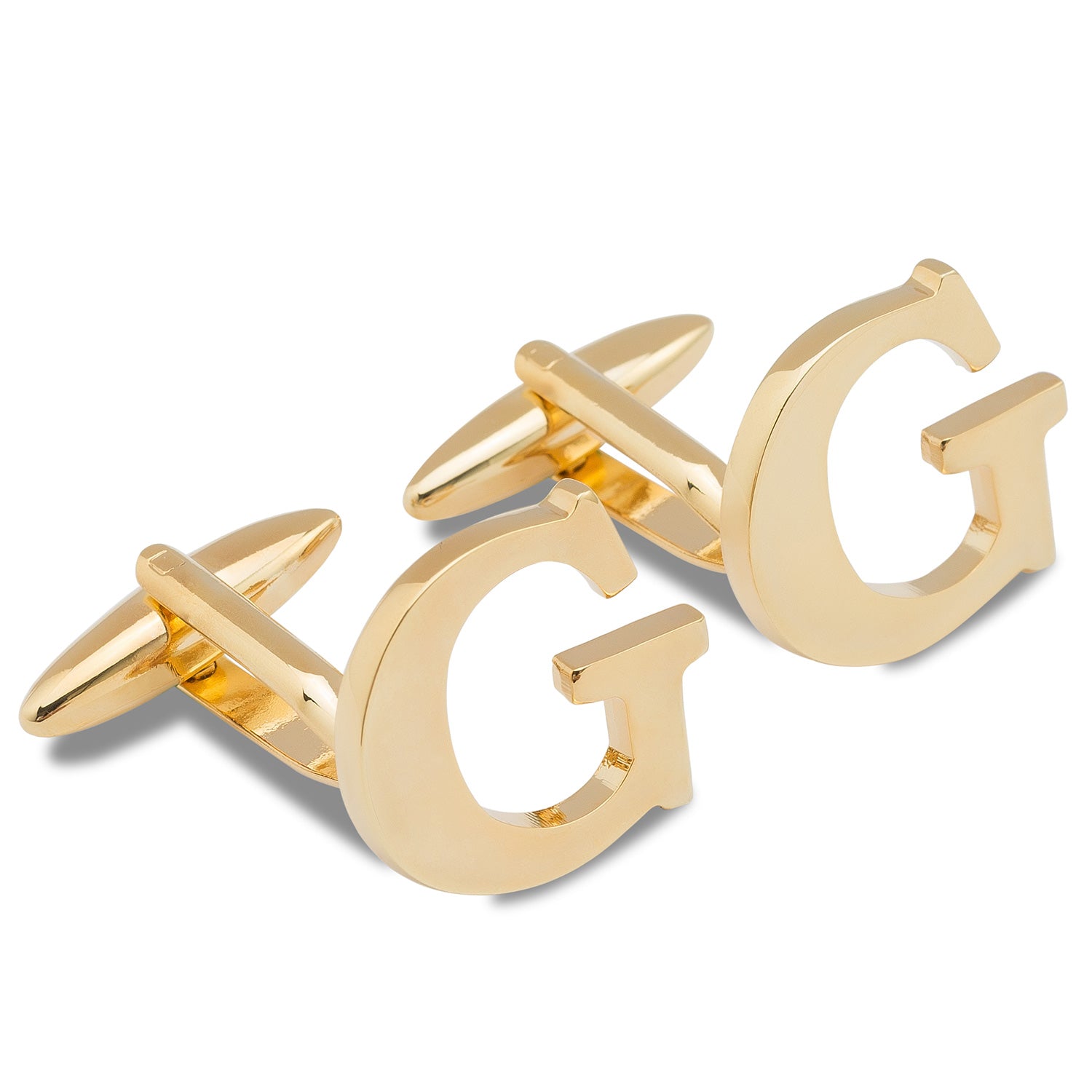 Letter G Gold Cufflinks