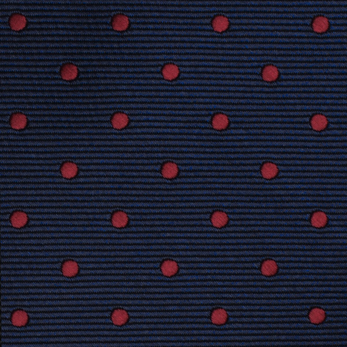 Burgundy Mini Dots on Navy Blue Skinny Tie