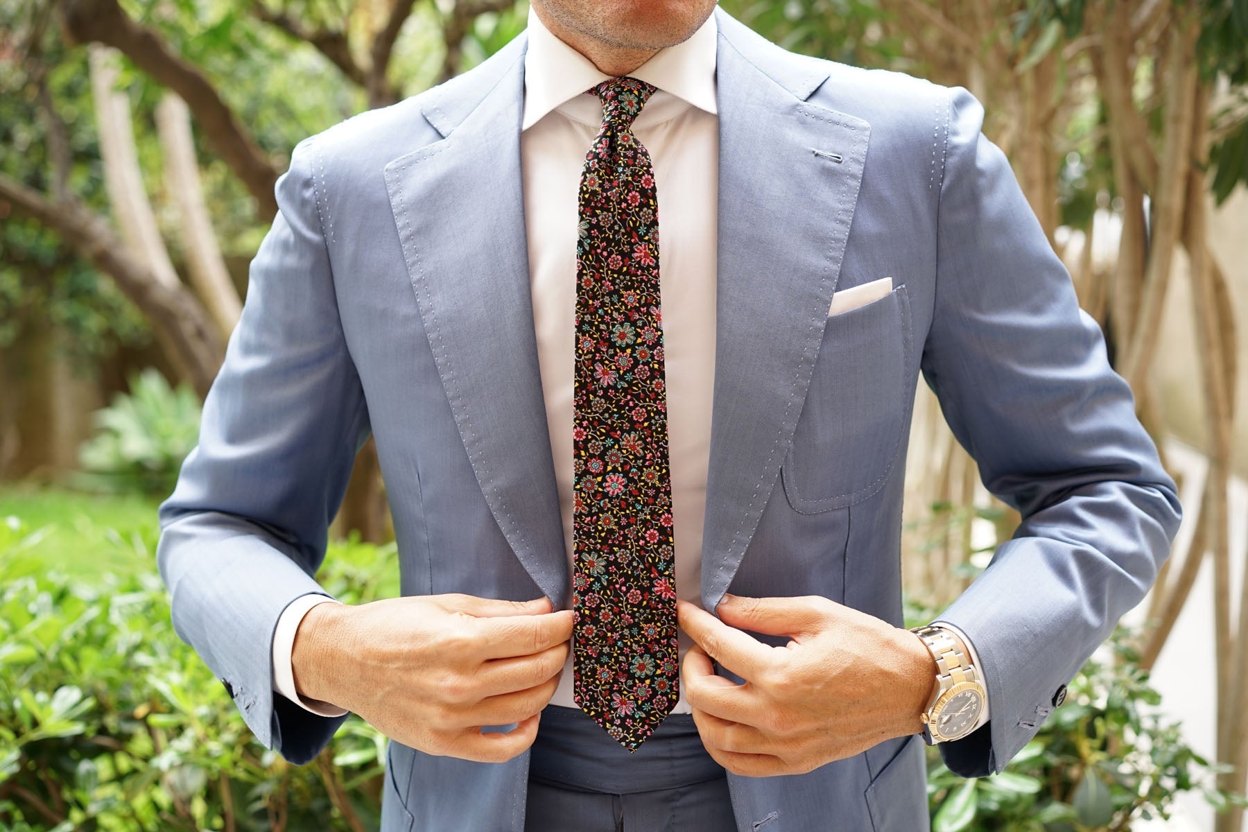 Istanbul Floral Skinny Tie