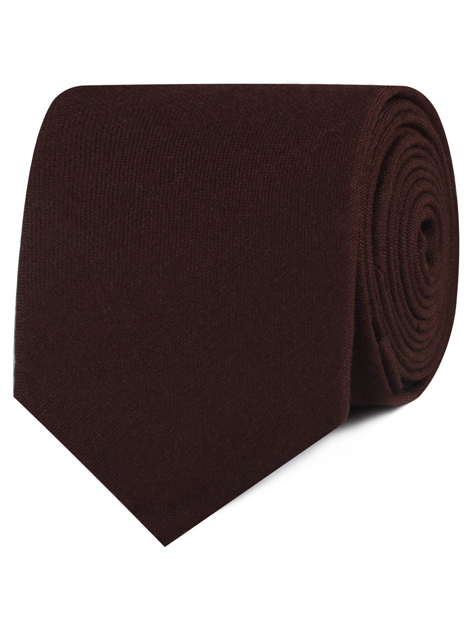 Walnut Brown Slub Linen Tie