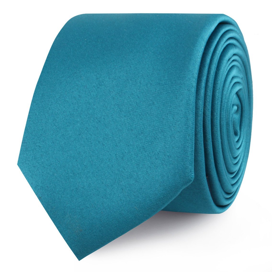 Oasis Teal Satin Skinny Tie