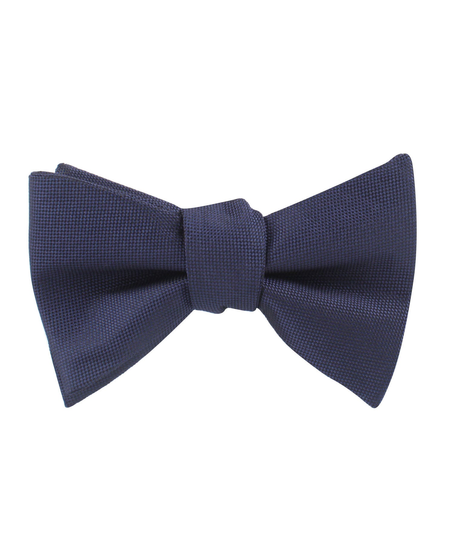 Nude Navy Blue Self Bow Tie