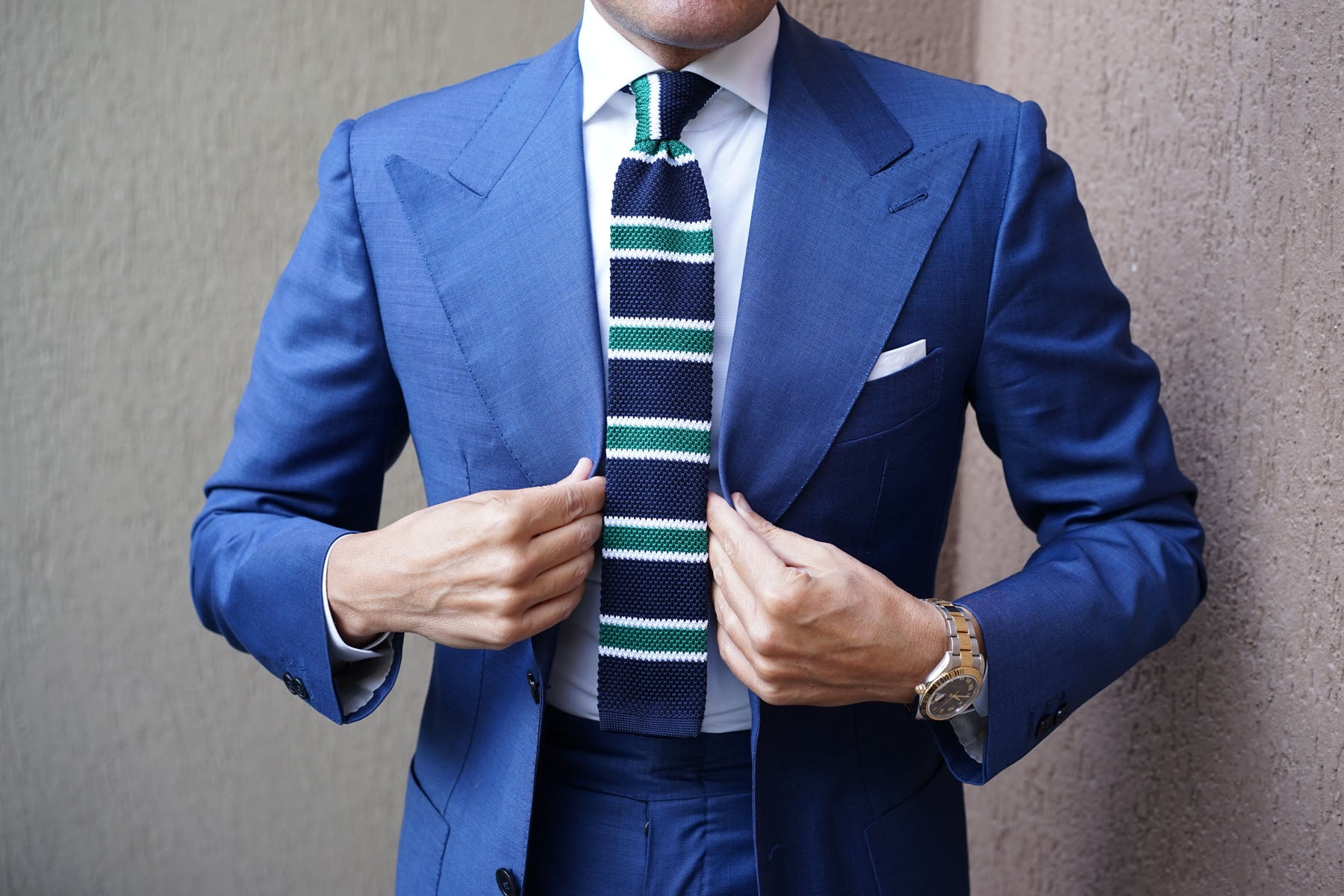 Bogart Green Knitted Tie