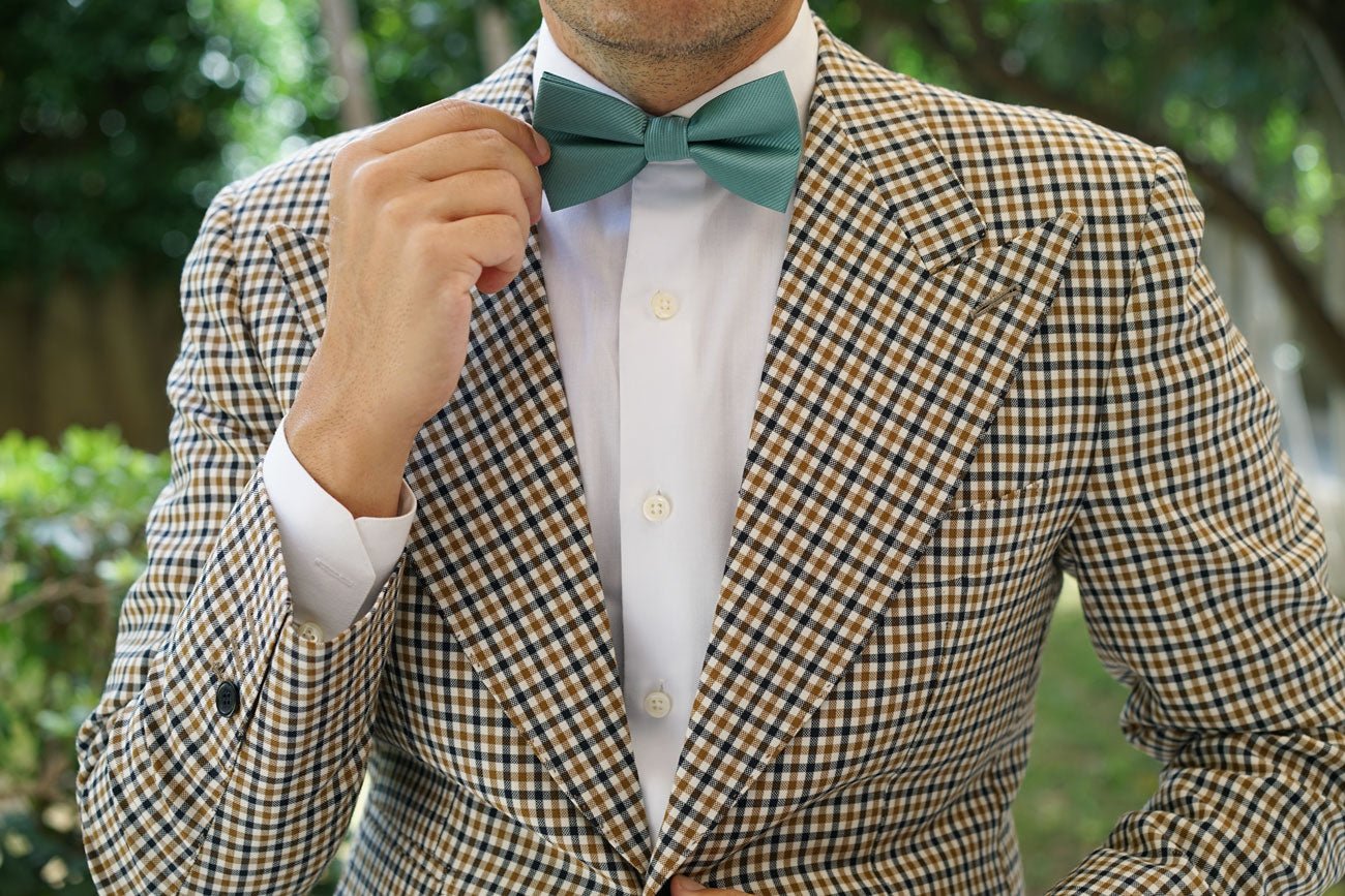 Viridian Green Twill Bow Tie