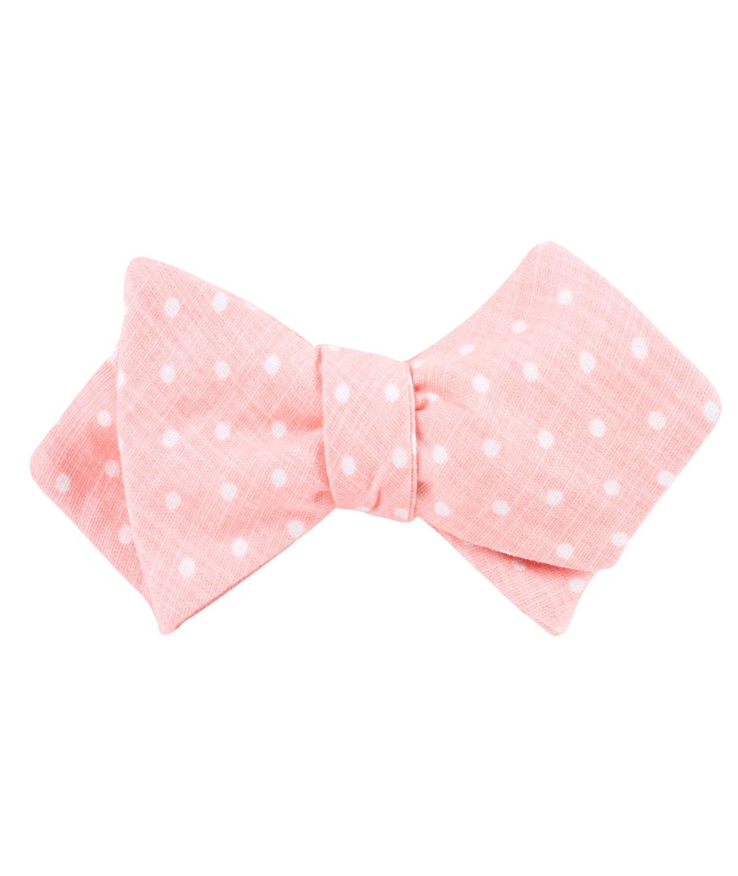 Pink Panther Polkadot Diamond Self Bow Tie