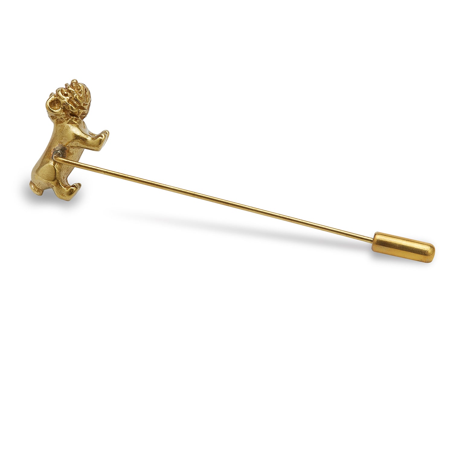 Antique Gold Pug Lapel Pin