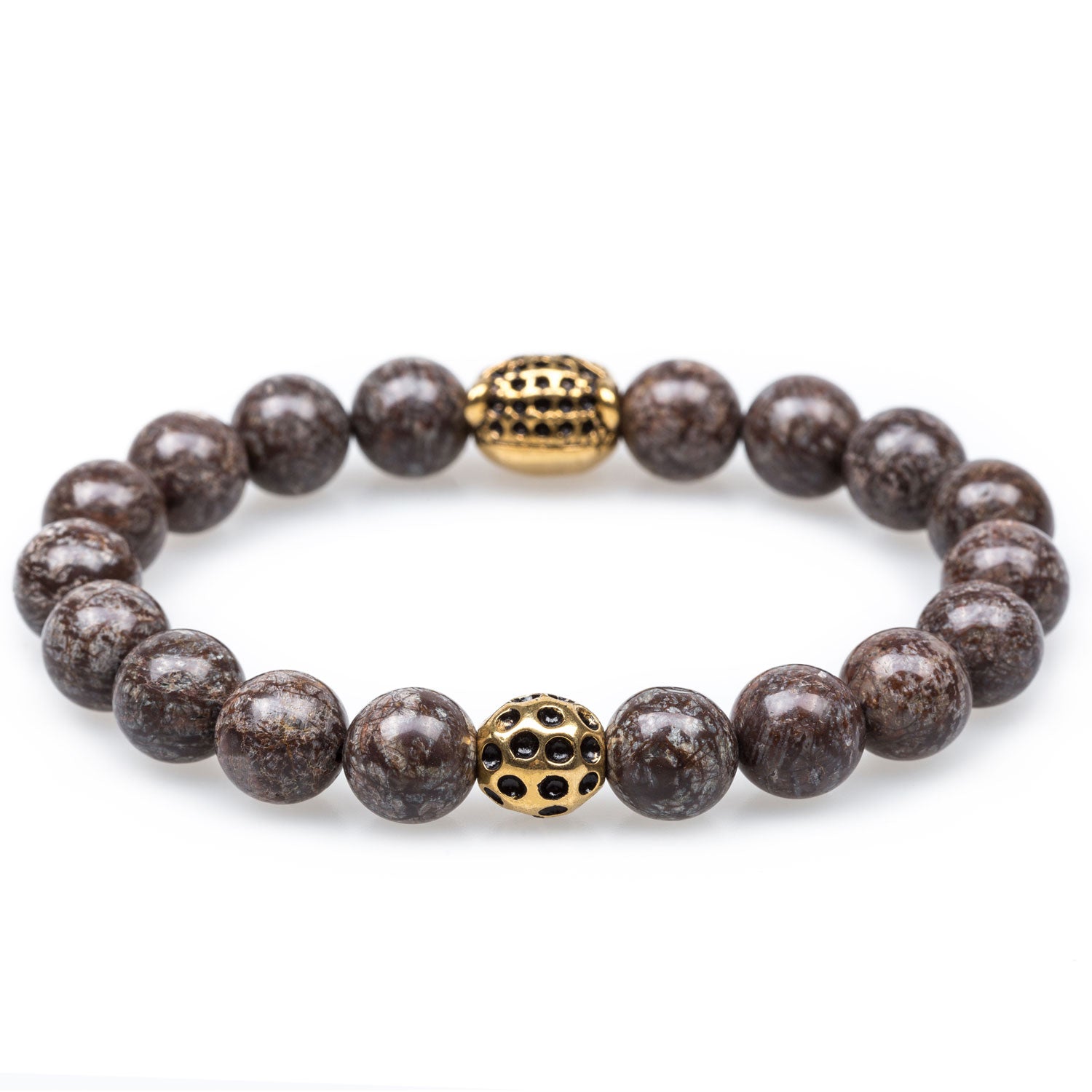 Brown Charcoal Rutile Amazonian Panther Bracelet