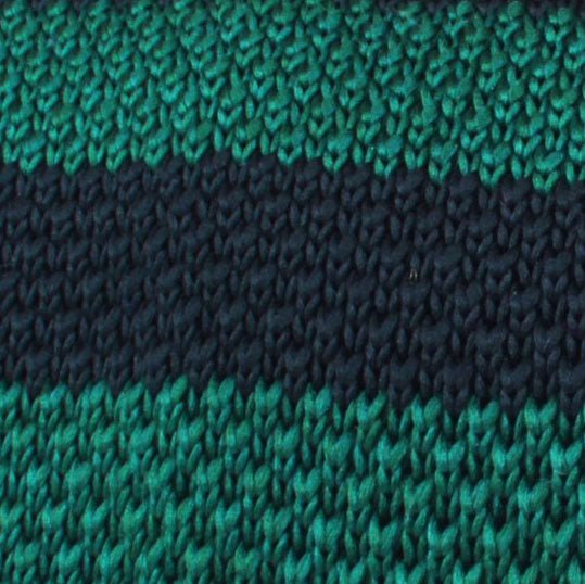 Green Mamba Striped Knitted Tie