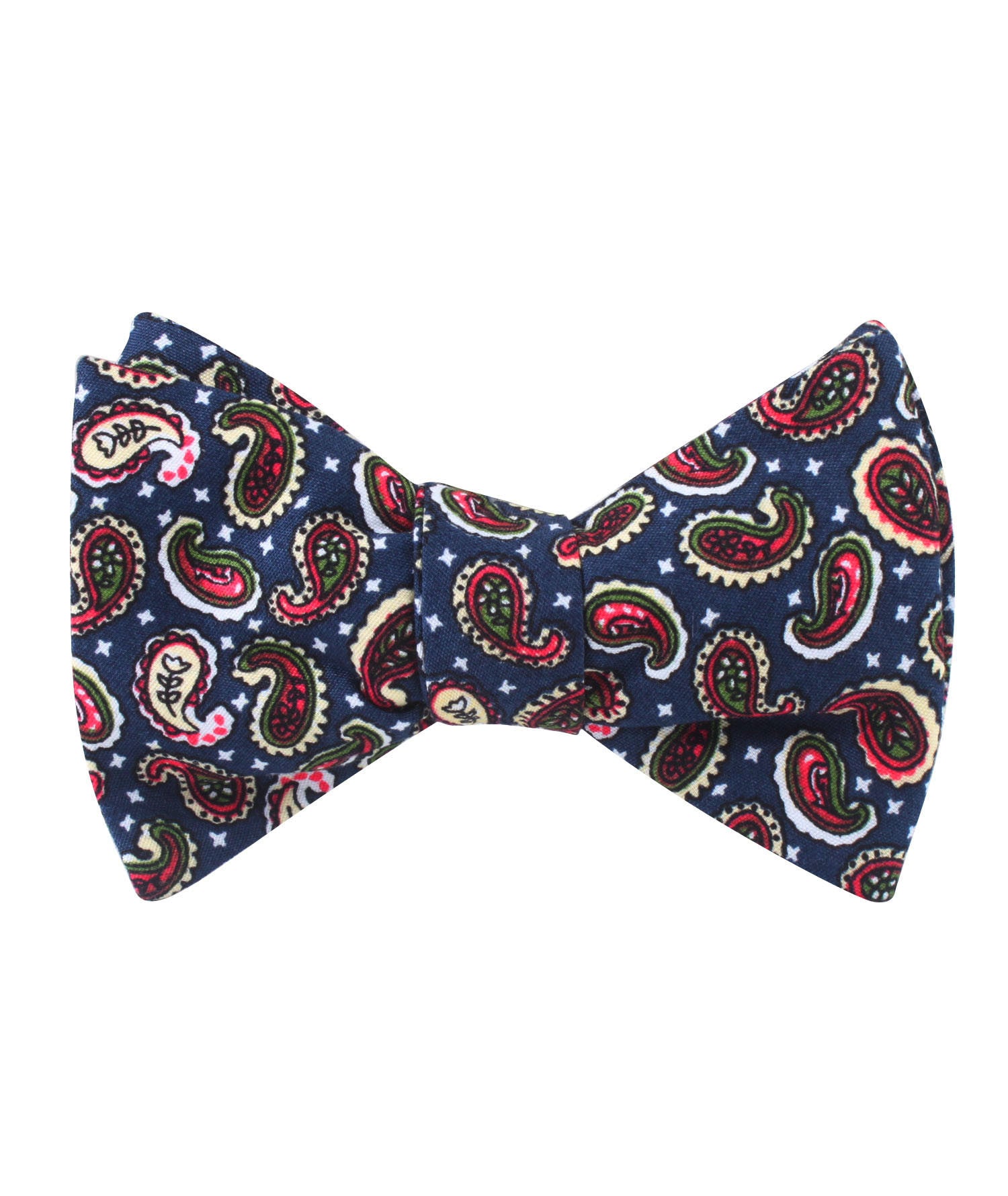 Prague Paisley Blue Floral Self Bow Tie