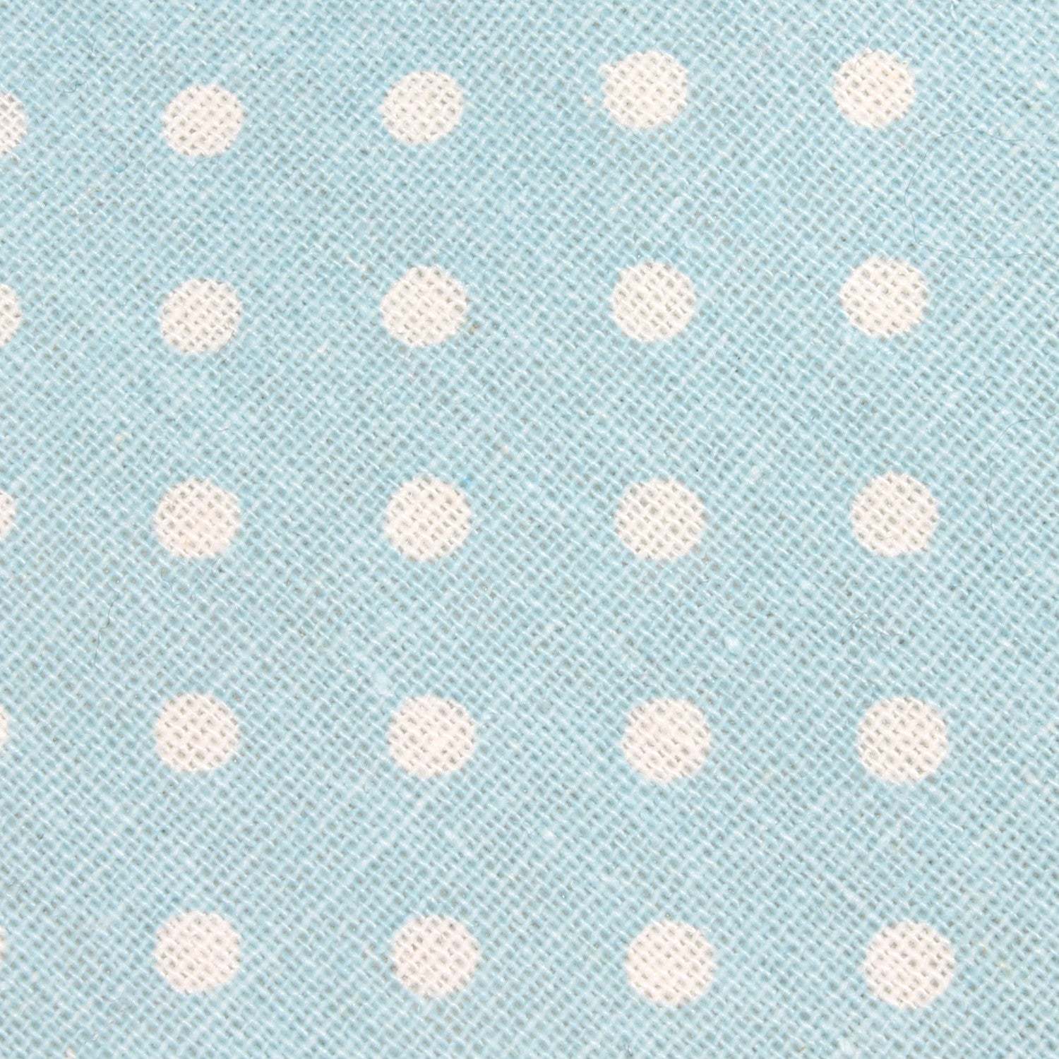 Light Blue Linen Polka Dot Skinny Tie