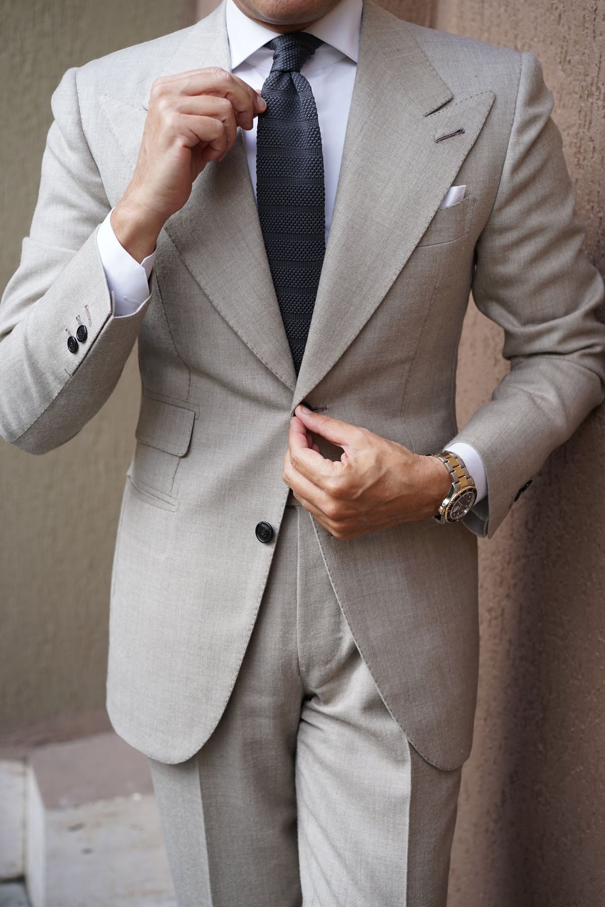 Alaskan Grey Knitted Tie