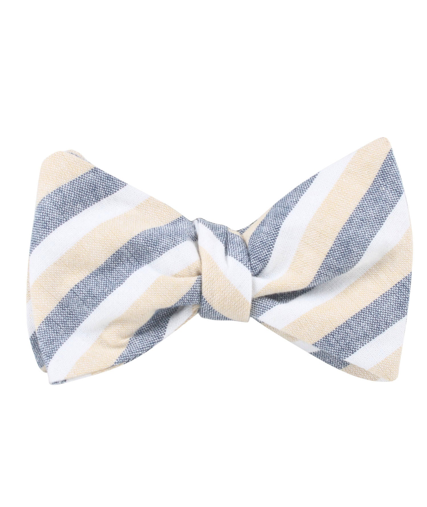 New York Striped Self Bow Tie