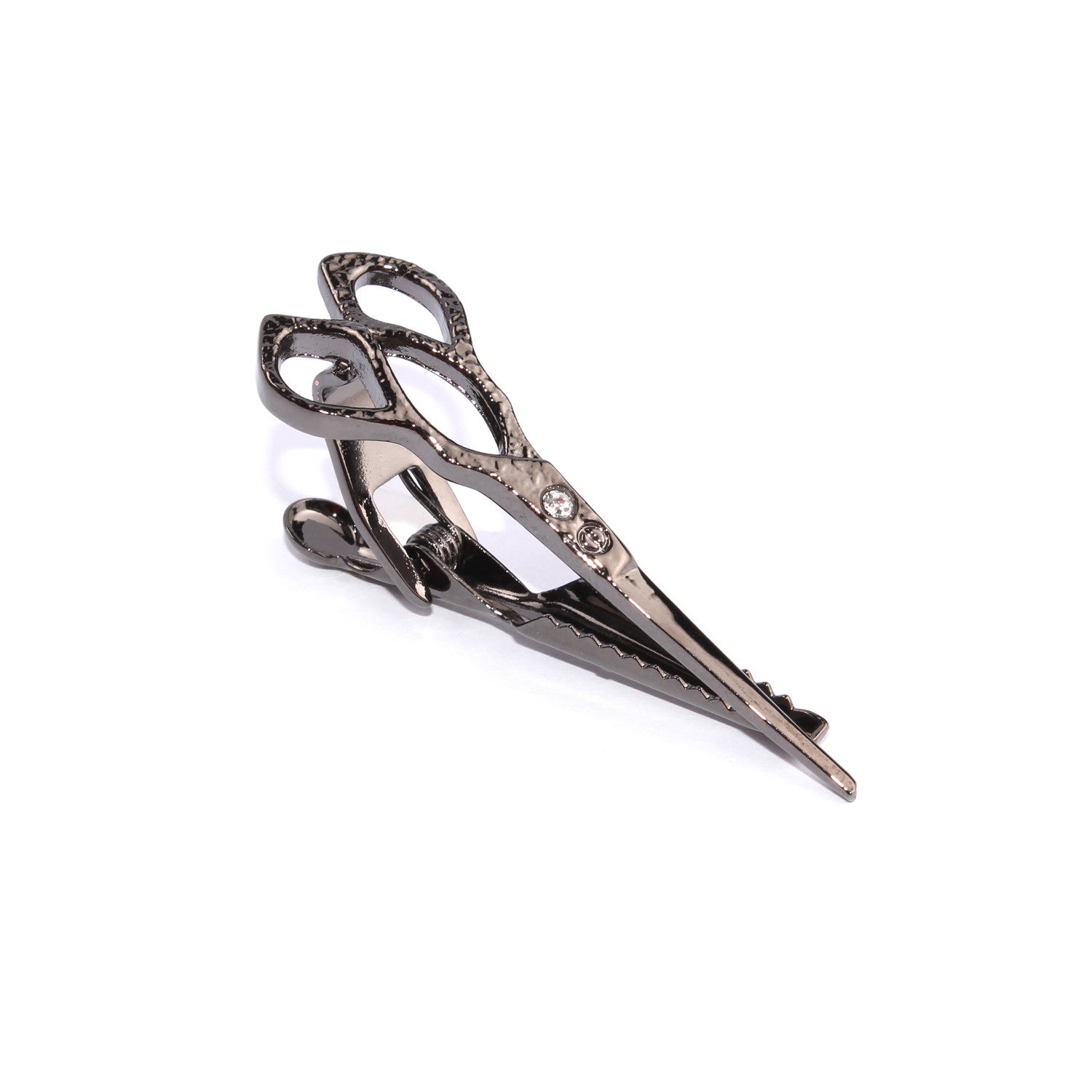 Gunmetal Barber Scissors Tie Bar