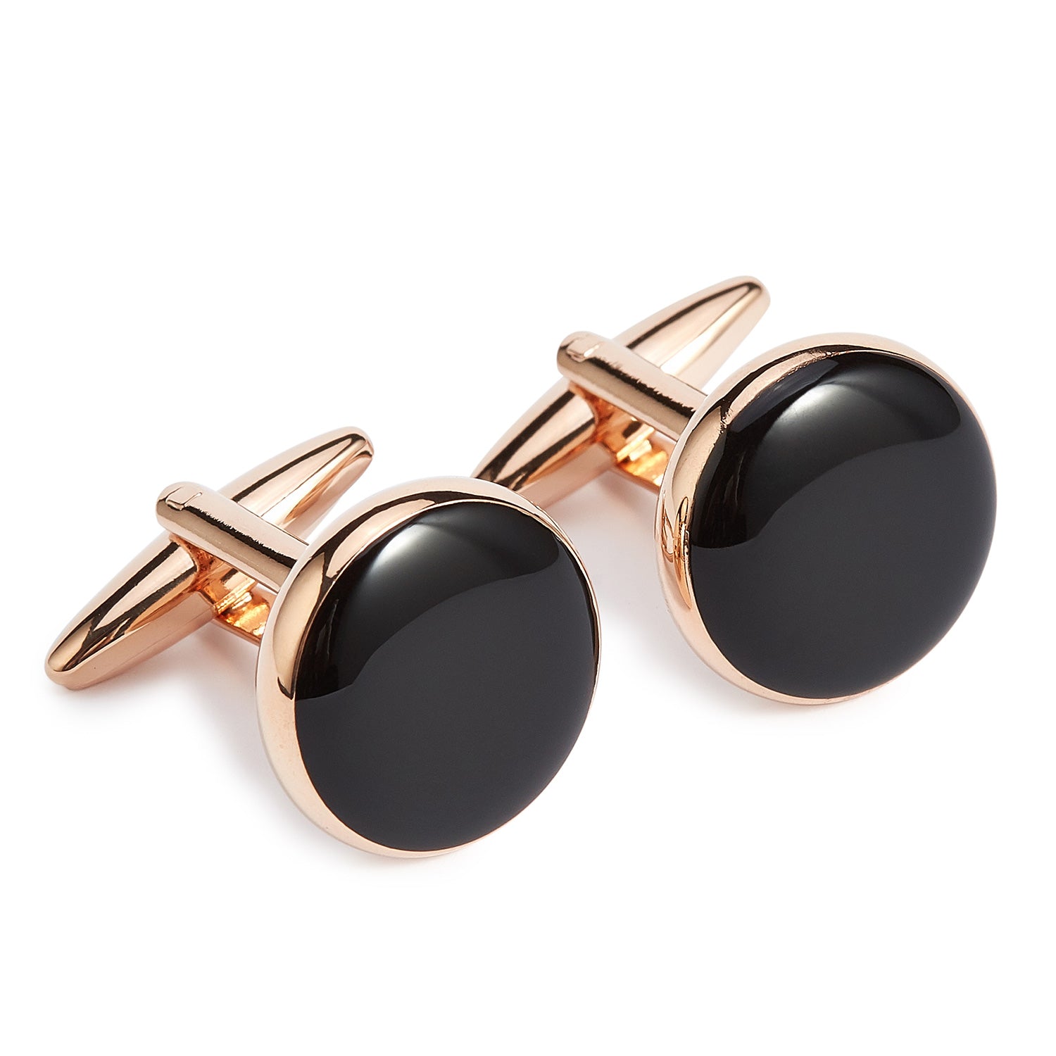 Rehnquist Black and Rose Gold Cufflinks